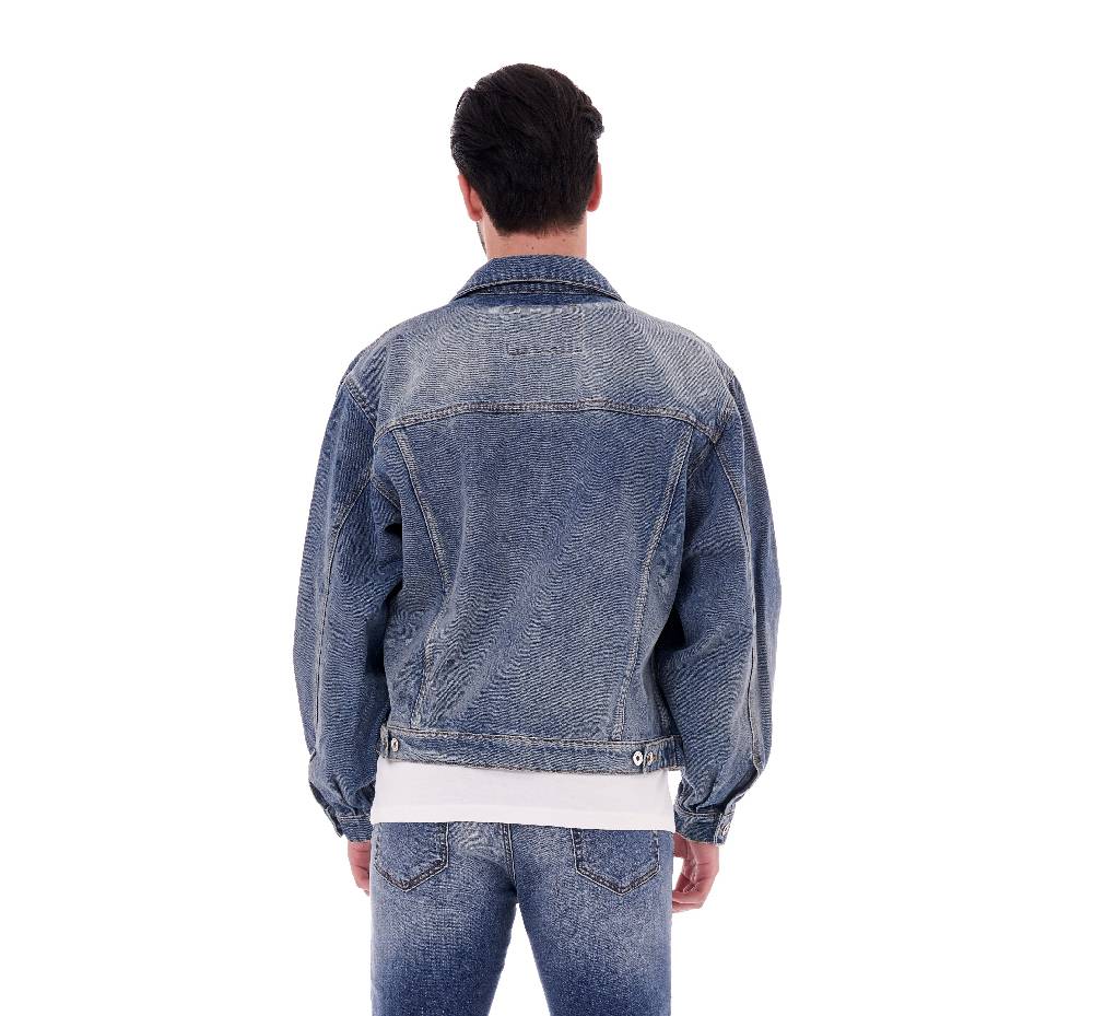 Pop84 Giubbino jeans over fit lavaggio vintage Italia