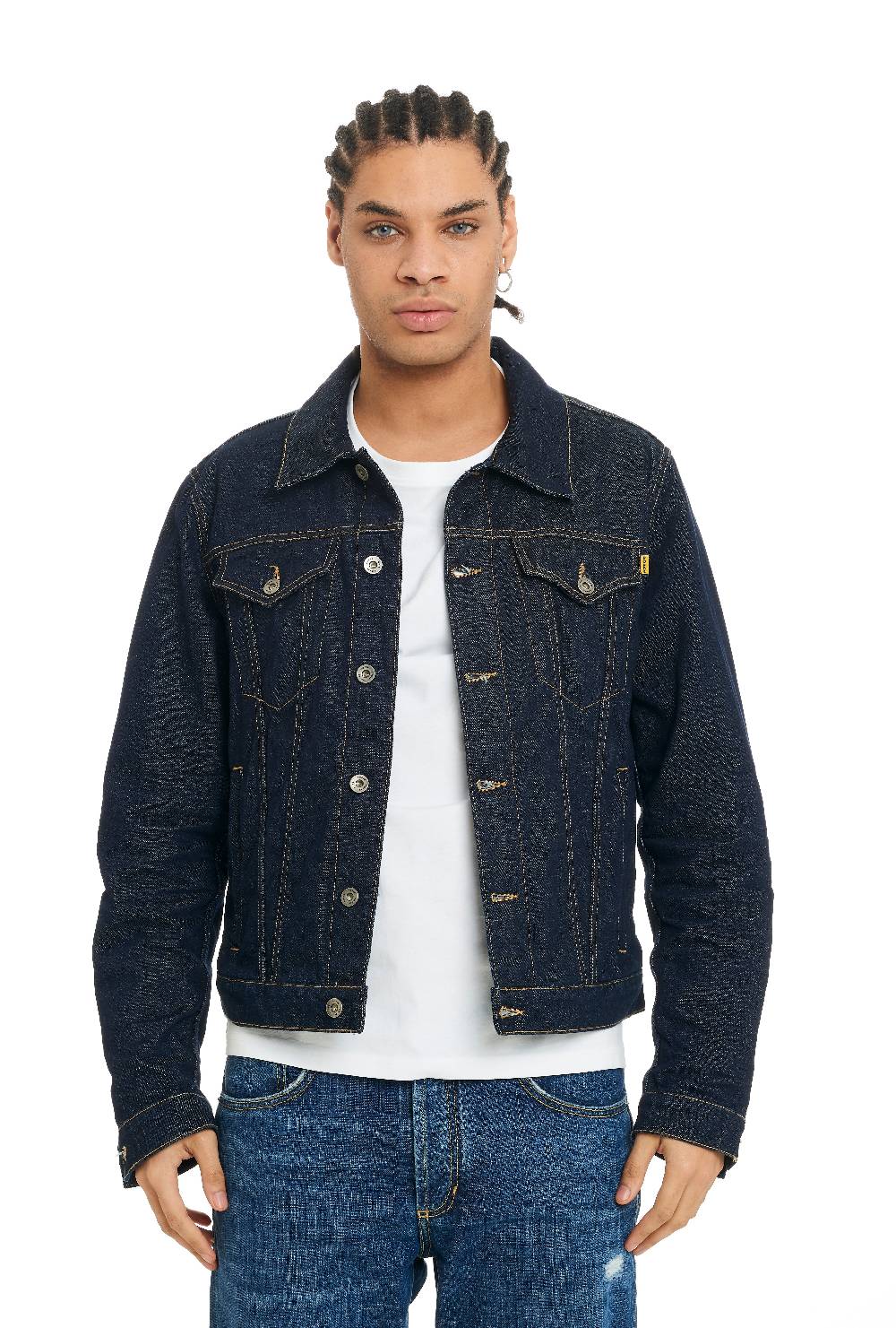 Pop84 Giubbino jeans lavaggio scuro Vendita