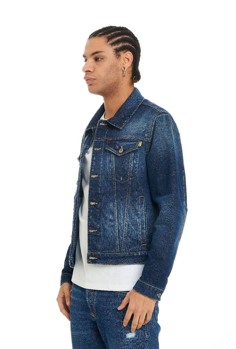 Pop84 Giubbino jeans lavaggio medio Soddisfazione Garantita
