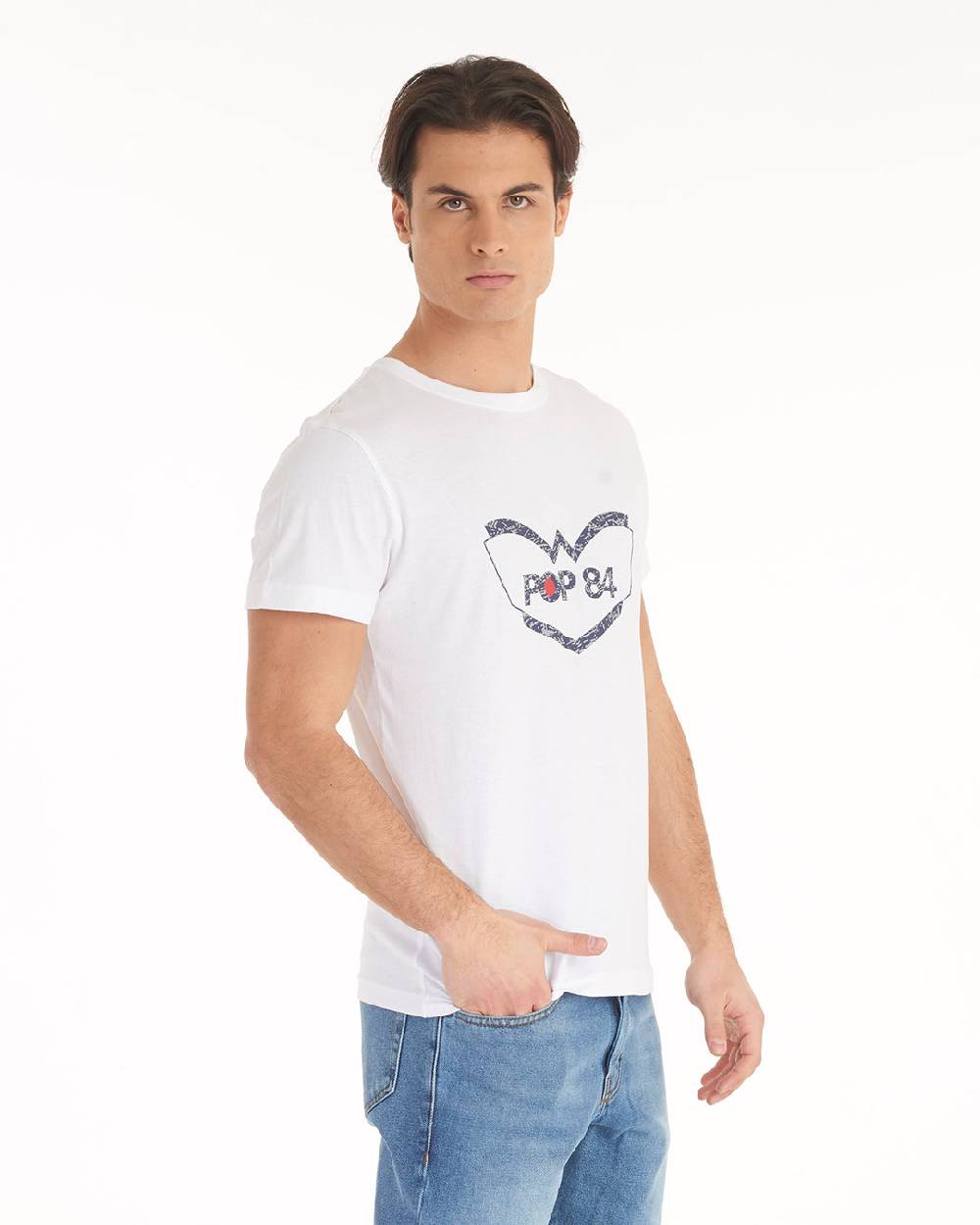Pop84 T-shirt Logo Gommato POP84 Saldi