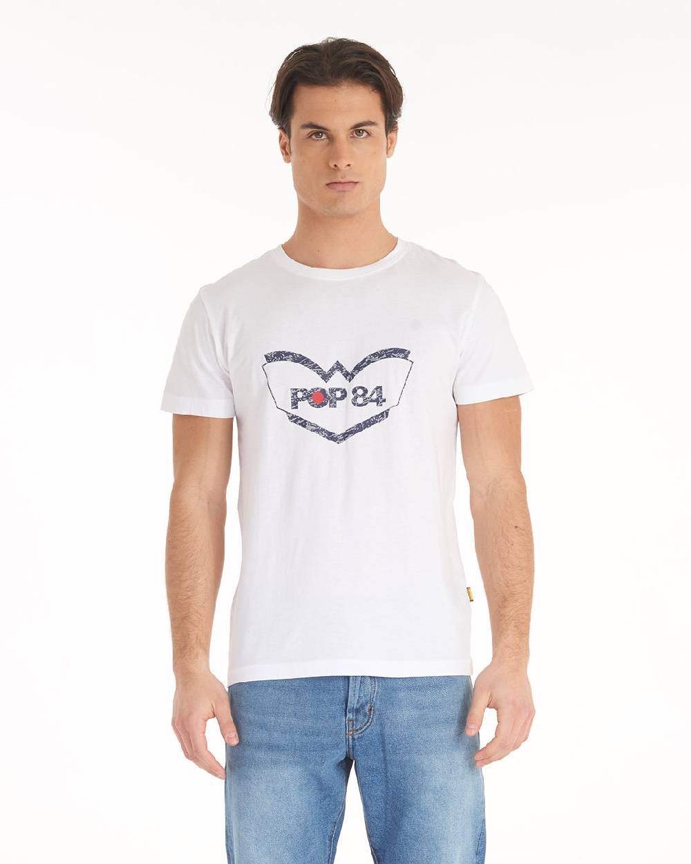 Pop84 T-shirt Logo Gommato POP84 Saldi