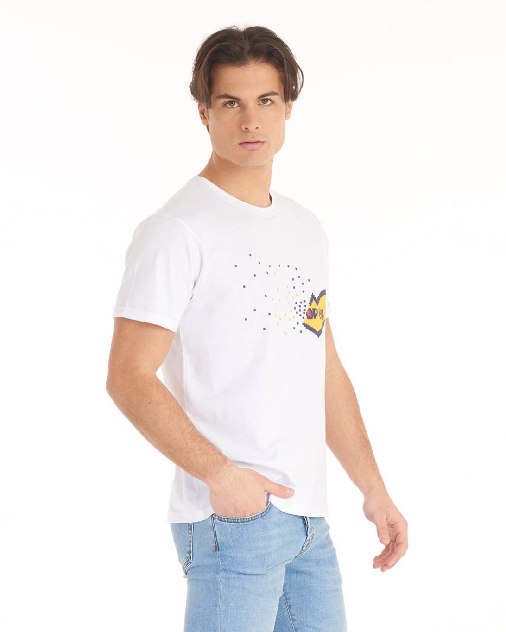 Pop84 T-shirt Logo Pixel POP84 Saldi Di Fabbrica