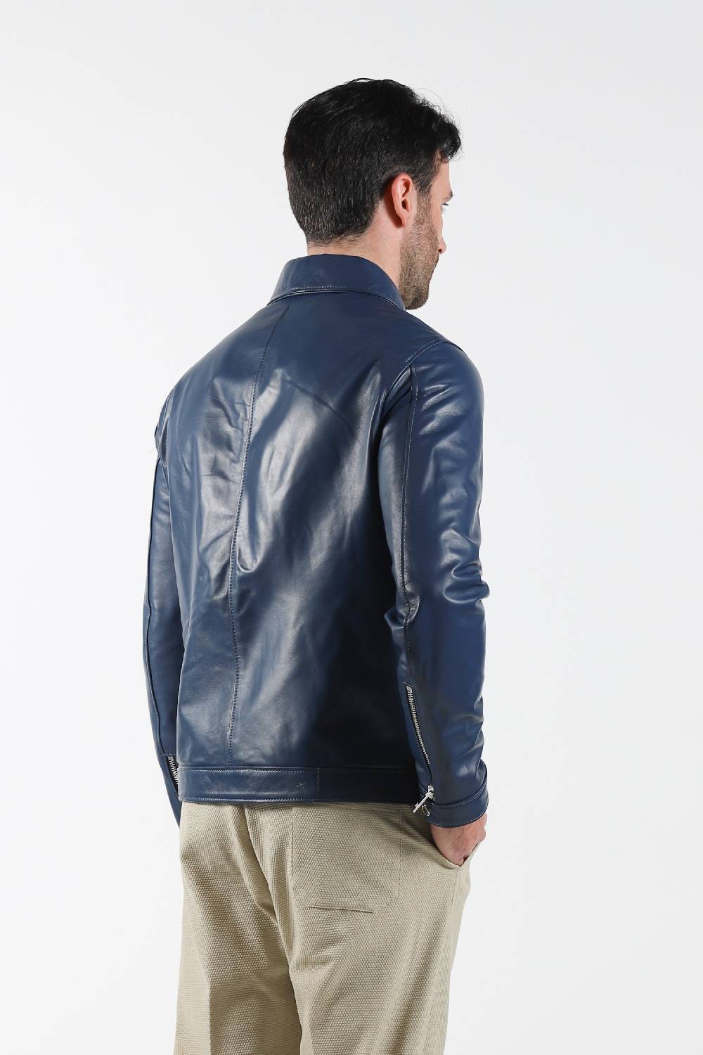 Primo Emporio Giubbino in Pelle modello camicia - Blue In Linea