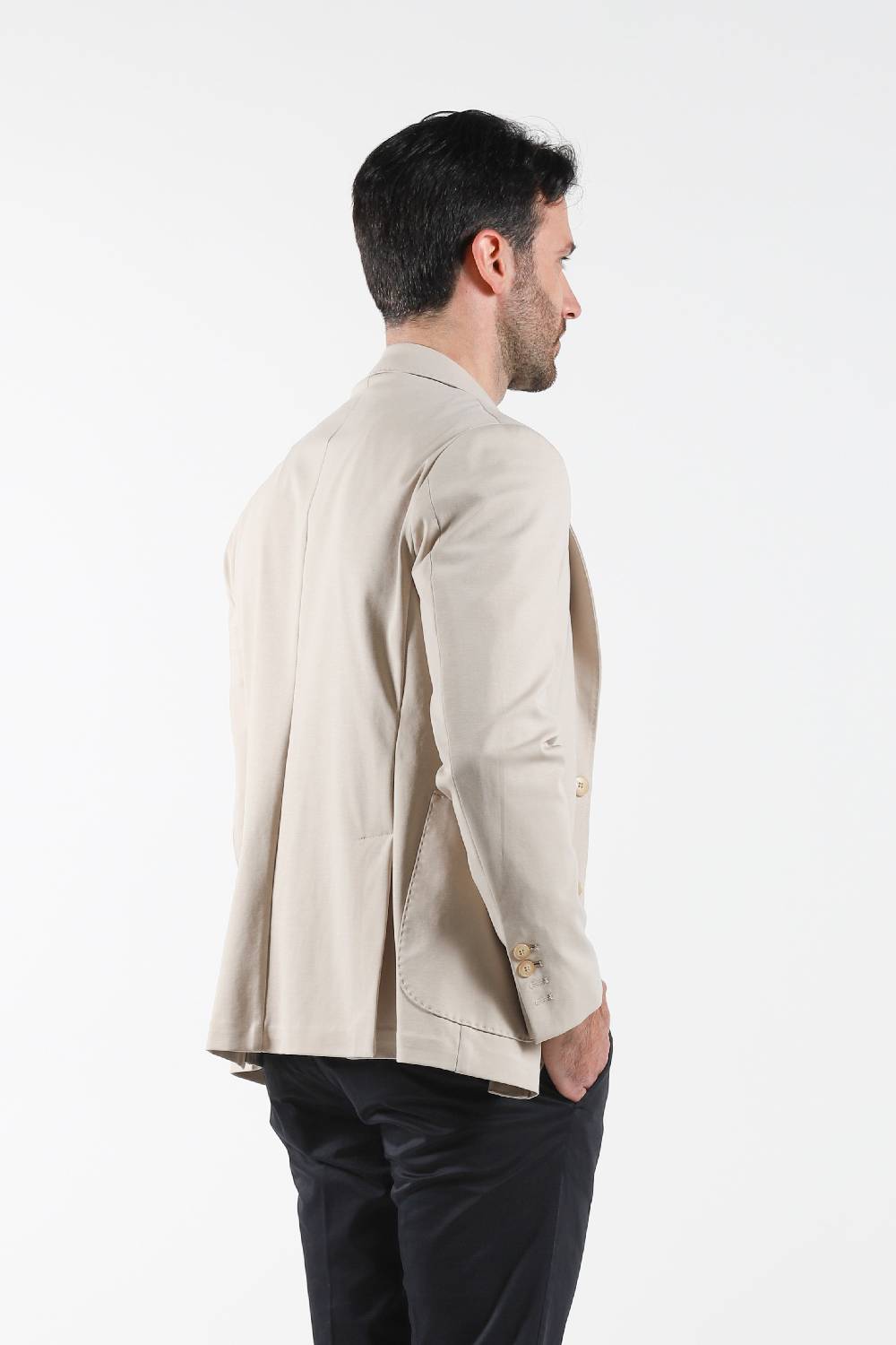 Primo Emporio Giacca monopetto Tessuto elastico Punto Milano -Sabbia Offerte