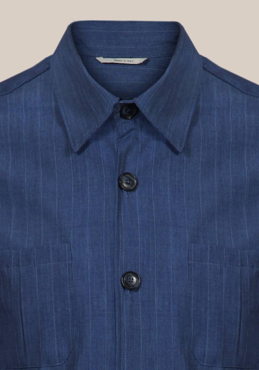 Primo Emporio Sahariana in cotone rigato Saldi Di Fabbrica