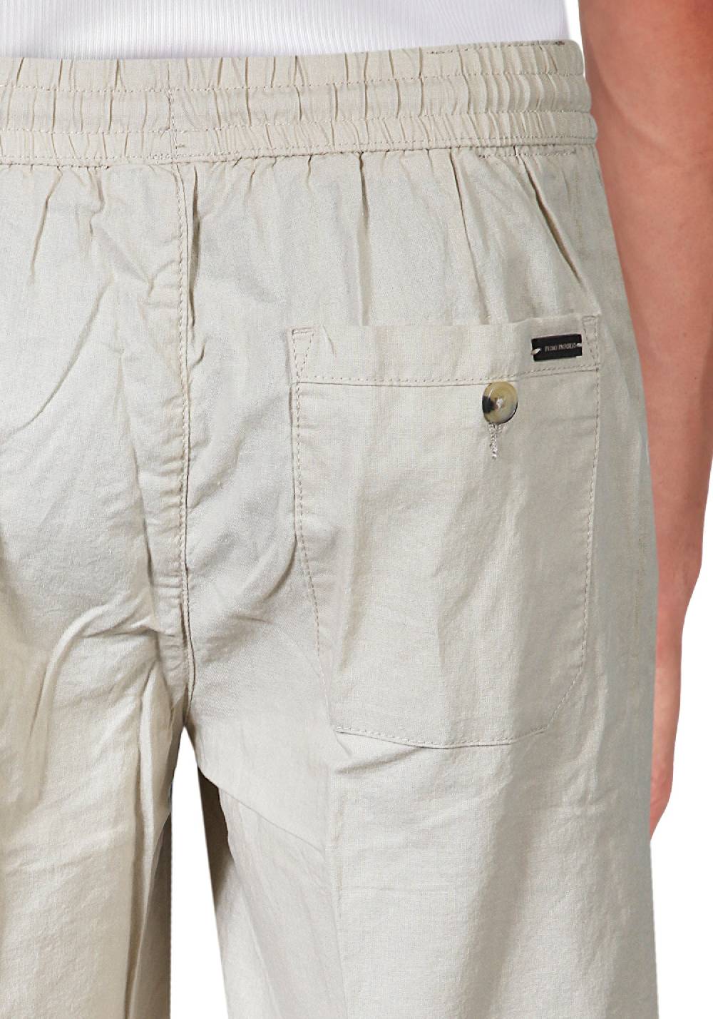 Primo Emporio Bermuda in lino tinta unita con laccio Fino Al -60%