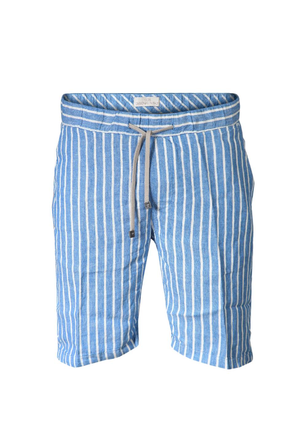 Primo Emporio Bermuda rigato con laccio in Lino