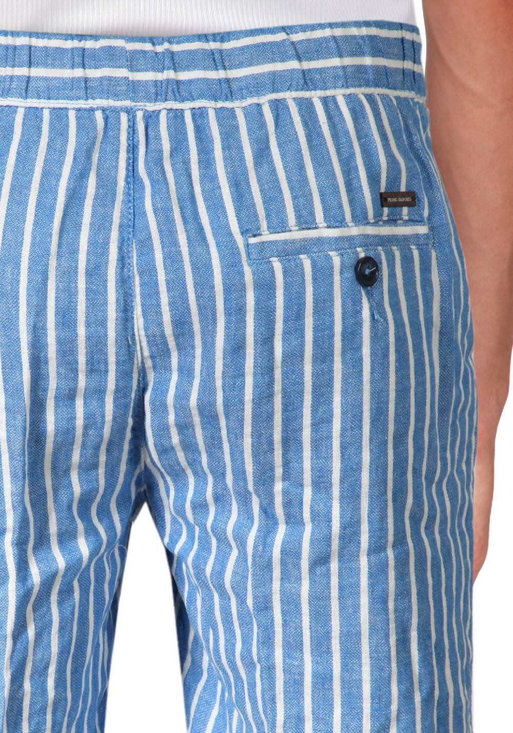 Primo Emporio Bermuda rigato con laccio in Lino Convenienza