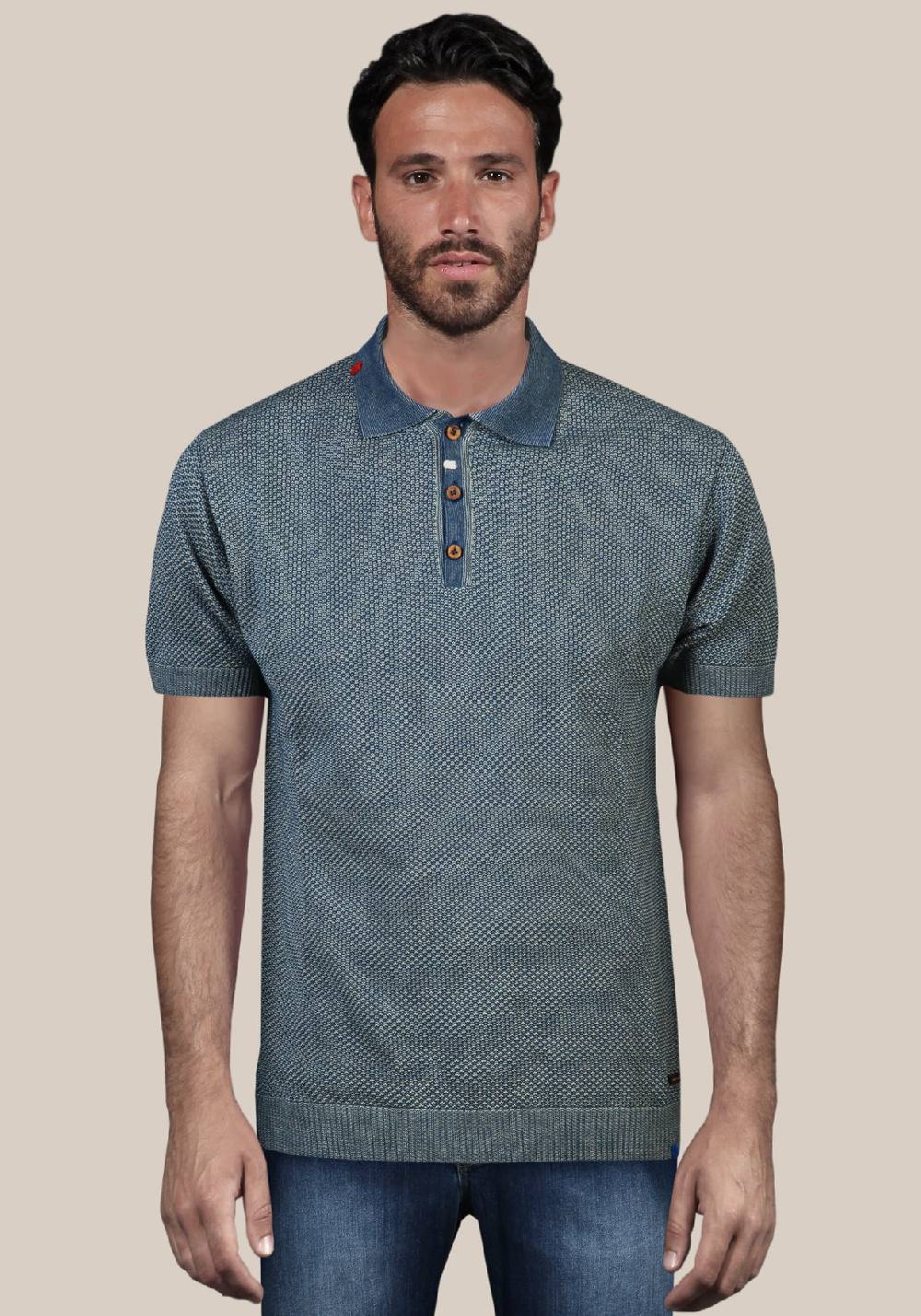 Primo Emporio Polo punto riso con filo a contrasto Sconto