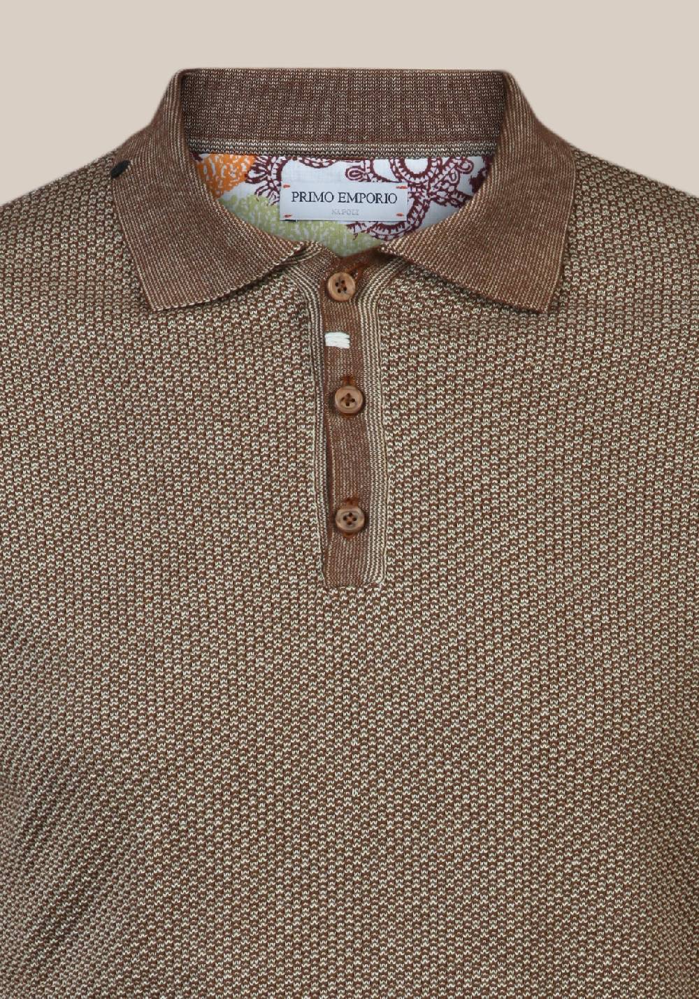 Primo Emporio Polo punto riso con filo a contrasto Fino al 50% di sconto