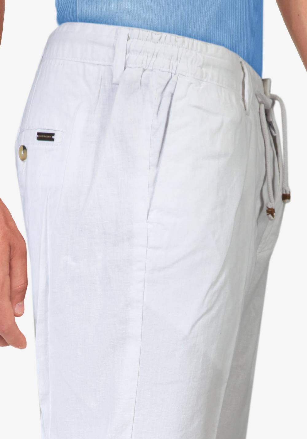 Primo Emporio Pantalone con Laccio e Bottoni - Bianco Italy