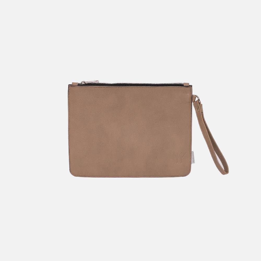 Primo Emporio Pochette Rigida in Pelle Logo Inciso Vendita Calda