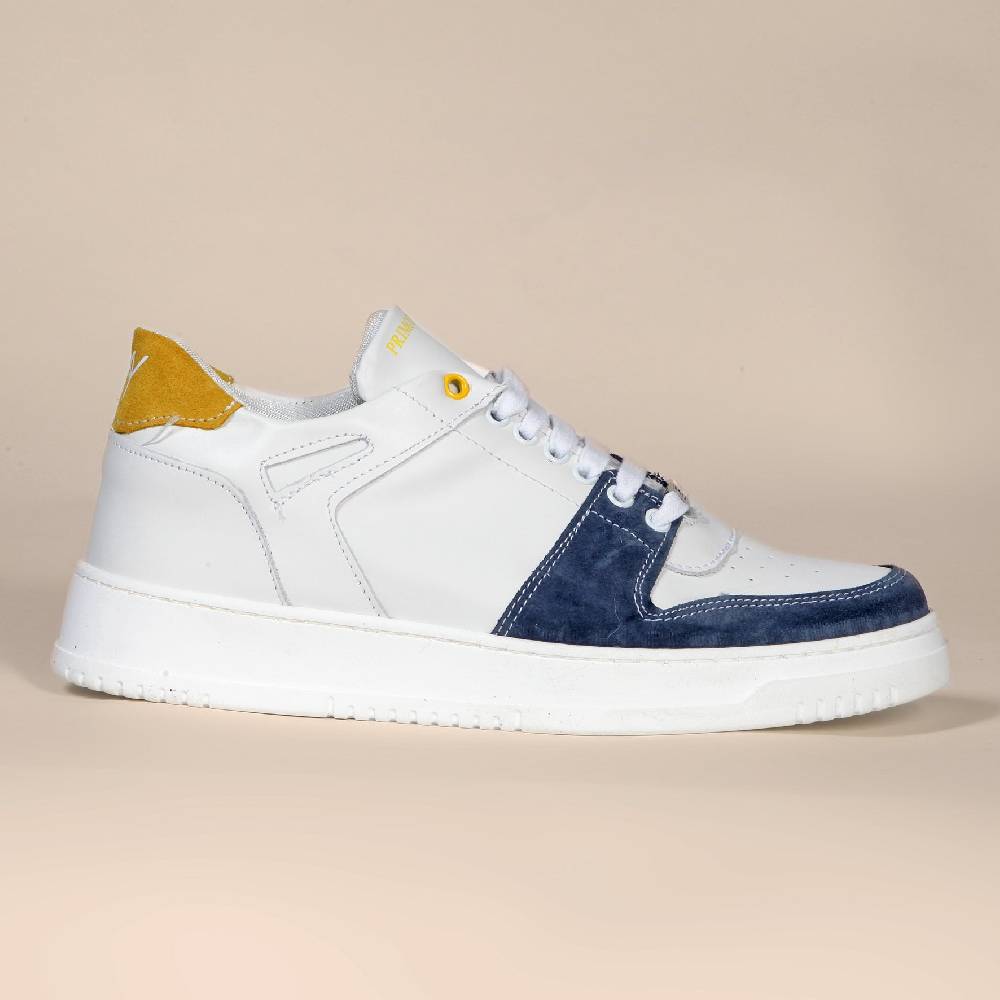 Primo Emporio Sneakers in pelle con banda in camoscio Nuovo