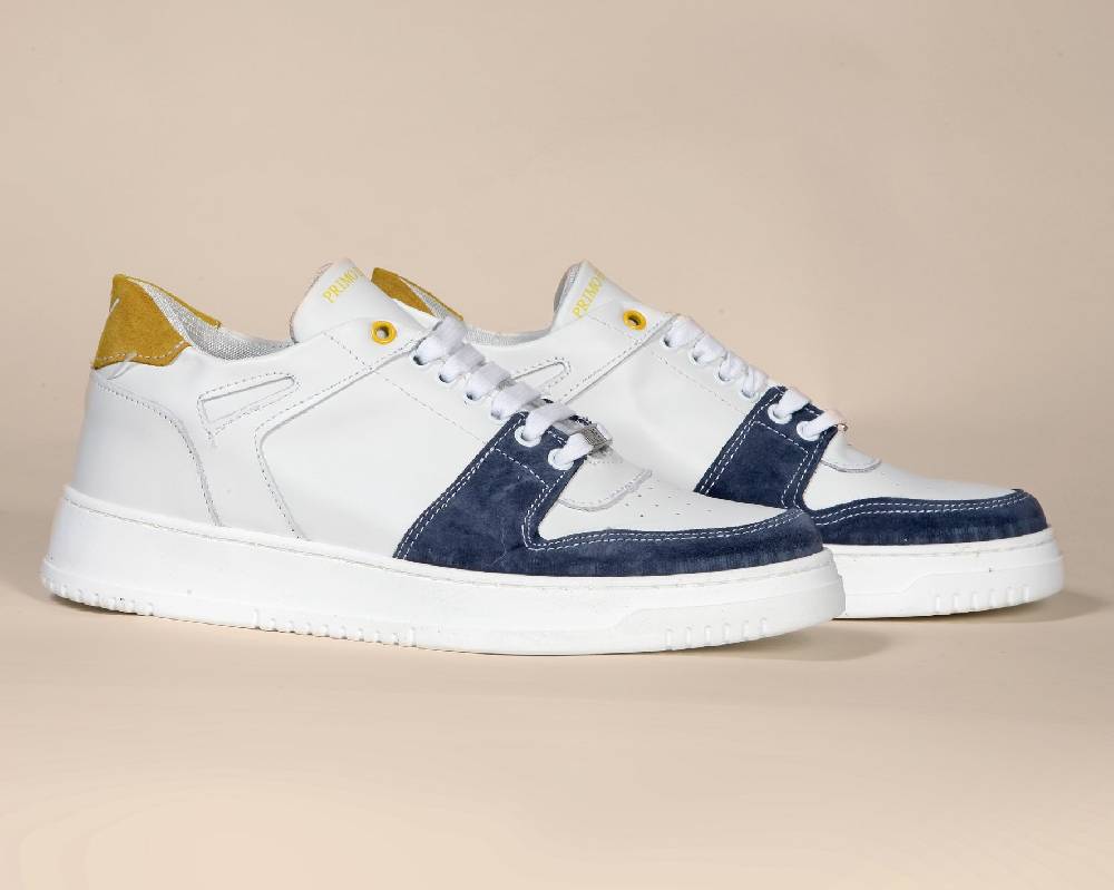 Primo Emporio Sneakers in pelle con banda in camoscio Nuovo
