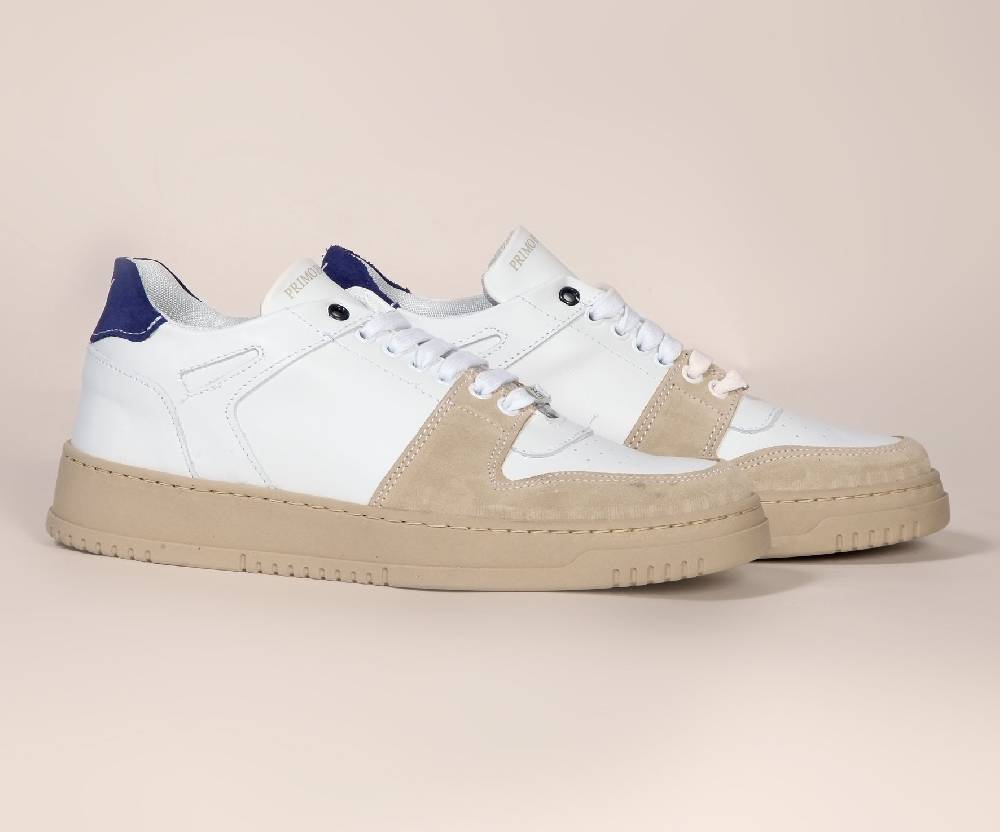 Primo Emporio Sneakers in pelle con banda in camoscio Qualità