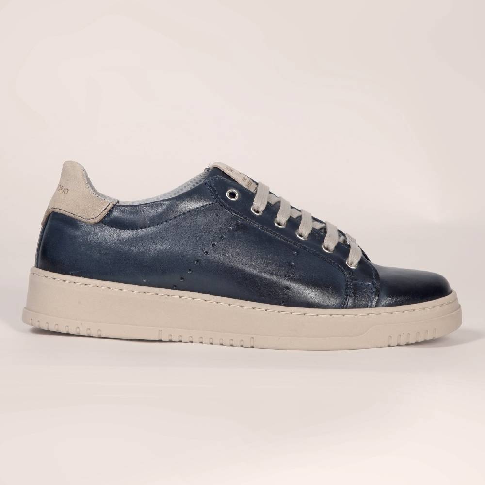 Primo Emporio Sneakers in pelle contrasto giallo interno Vendita
