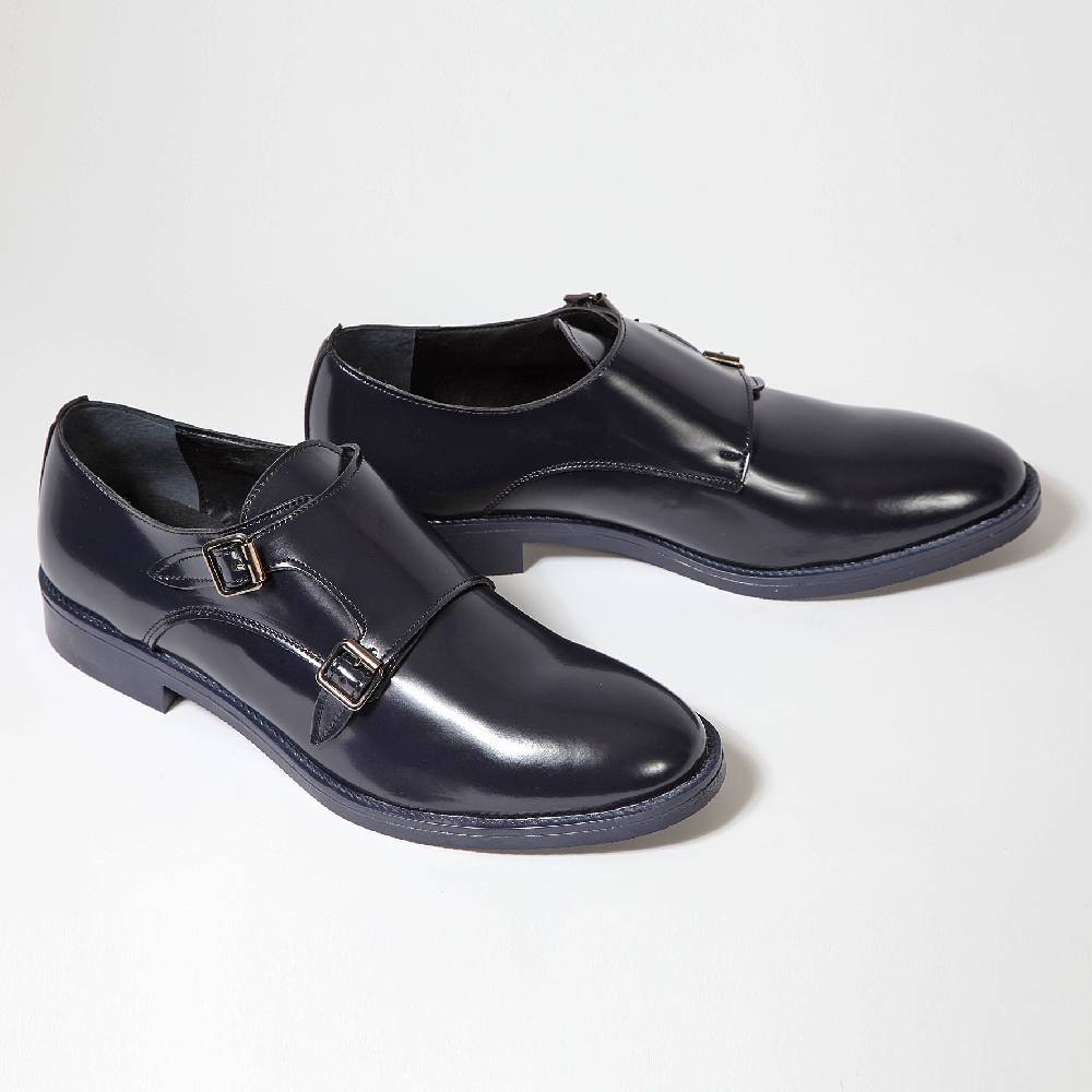Primo Emporio Scarpa Doppia Fibbia Abrasivata in pelle Fino Al -60%