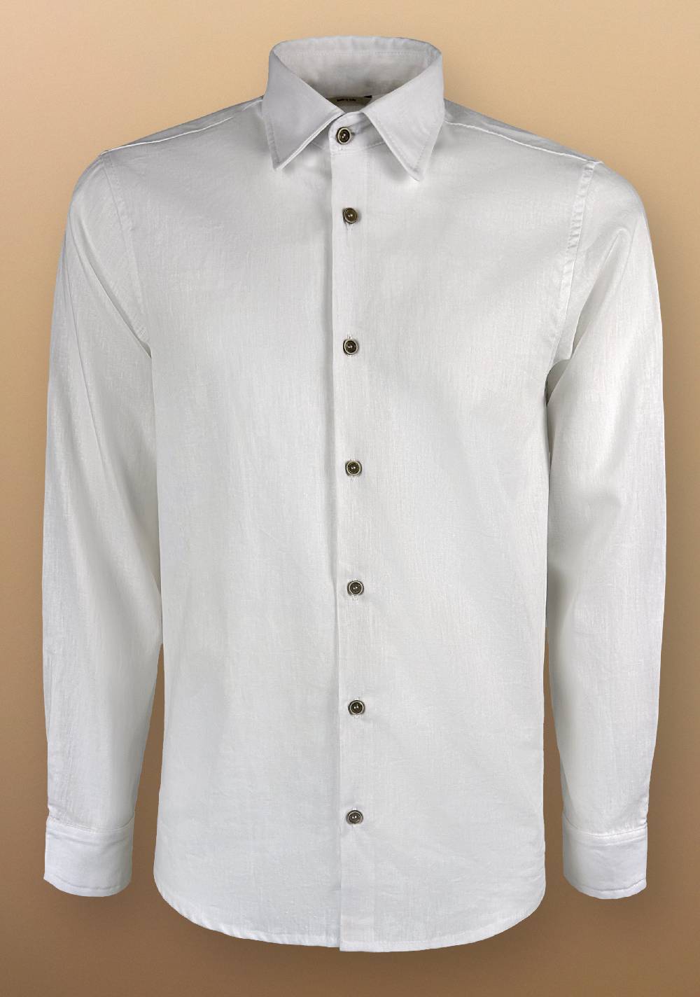 Primo Emporio Camicia Lino Manica Lunga Collo francese Prezzo Ridotto