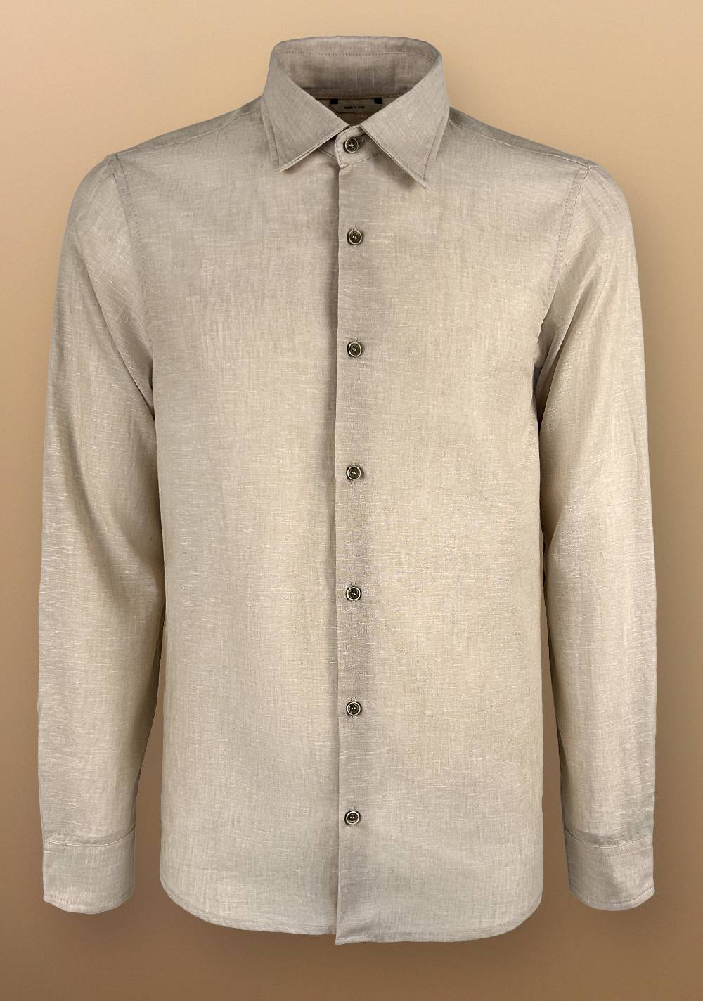 Primo Emporio Camicia Lino Manica Lunga Collo francese Sottocosto