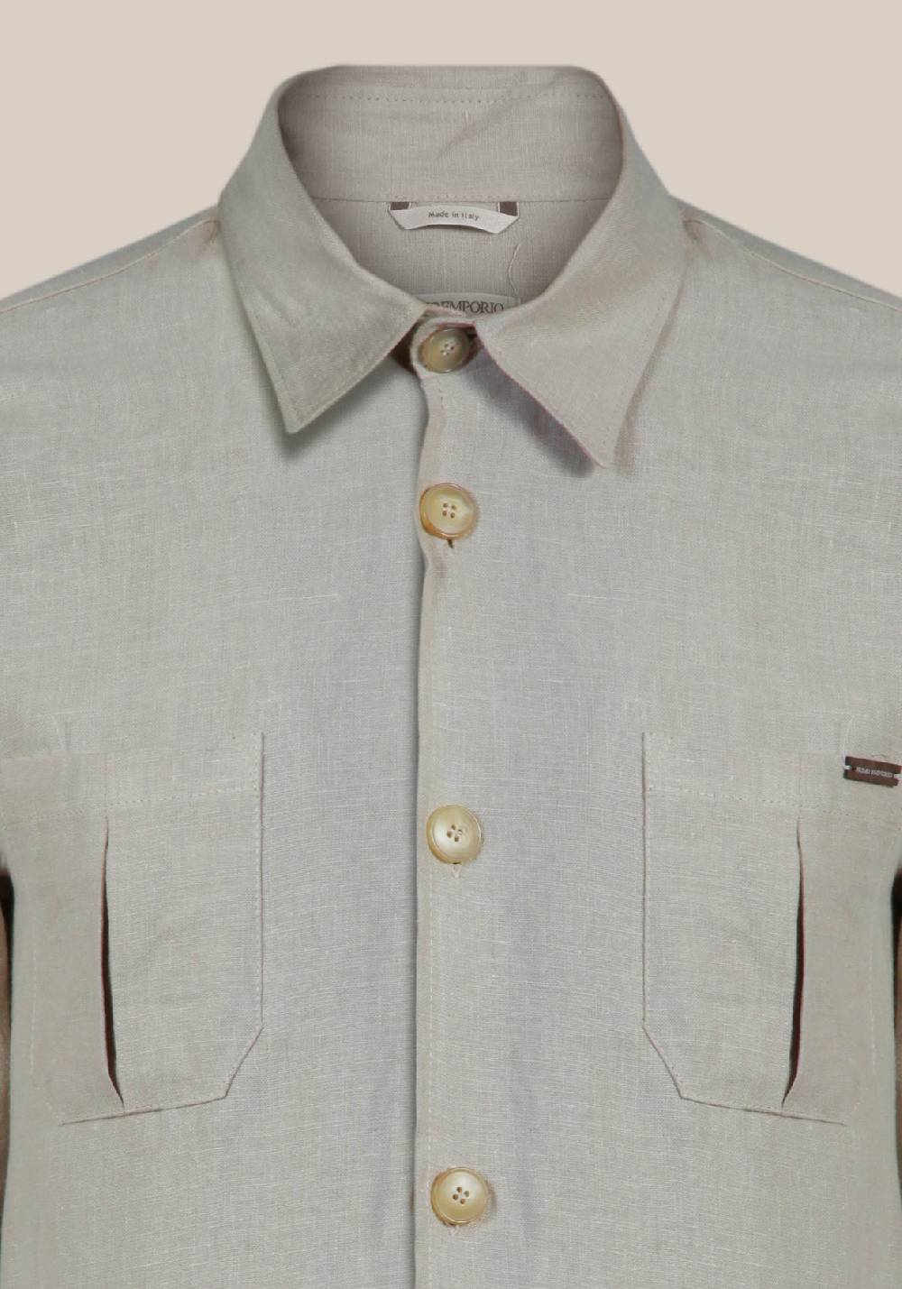 Primo Emporio Giacca Camicia in Lino Presa