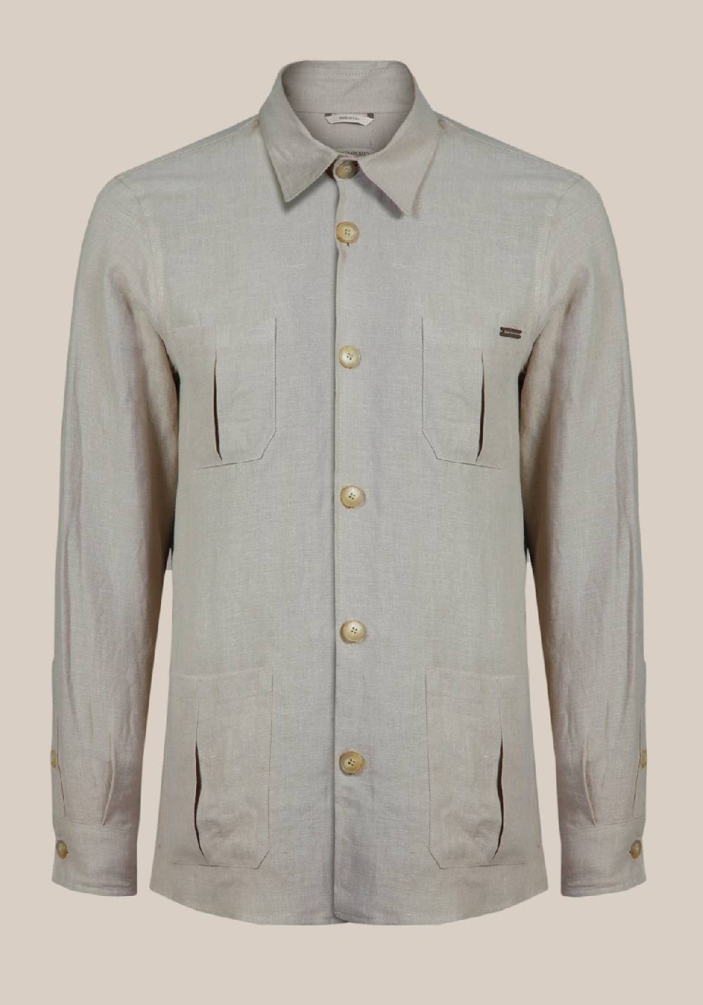 Primo Emporio Giacca Camicia in Lino Presa