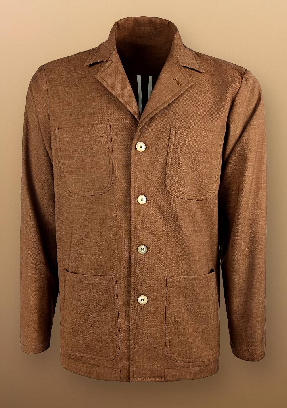 Primo Emporio Giacca camicia con Tasche a Toppe Economico