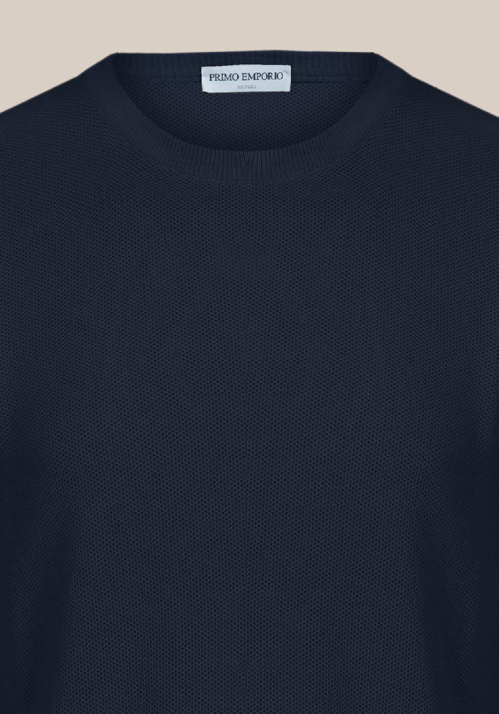 Primo Emporio Maglia giro collo tessitura punto riso Hotsell