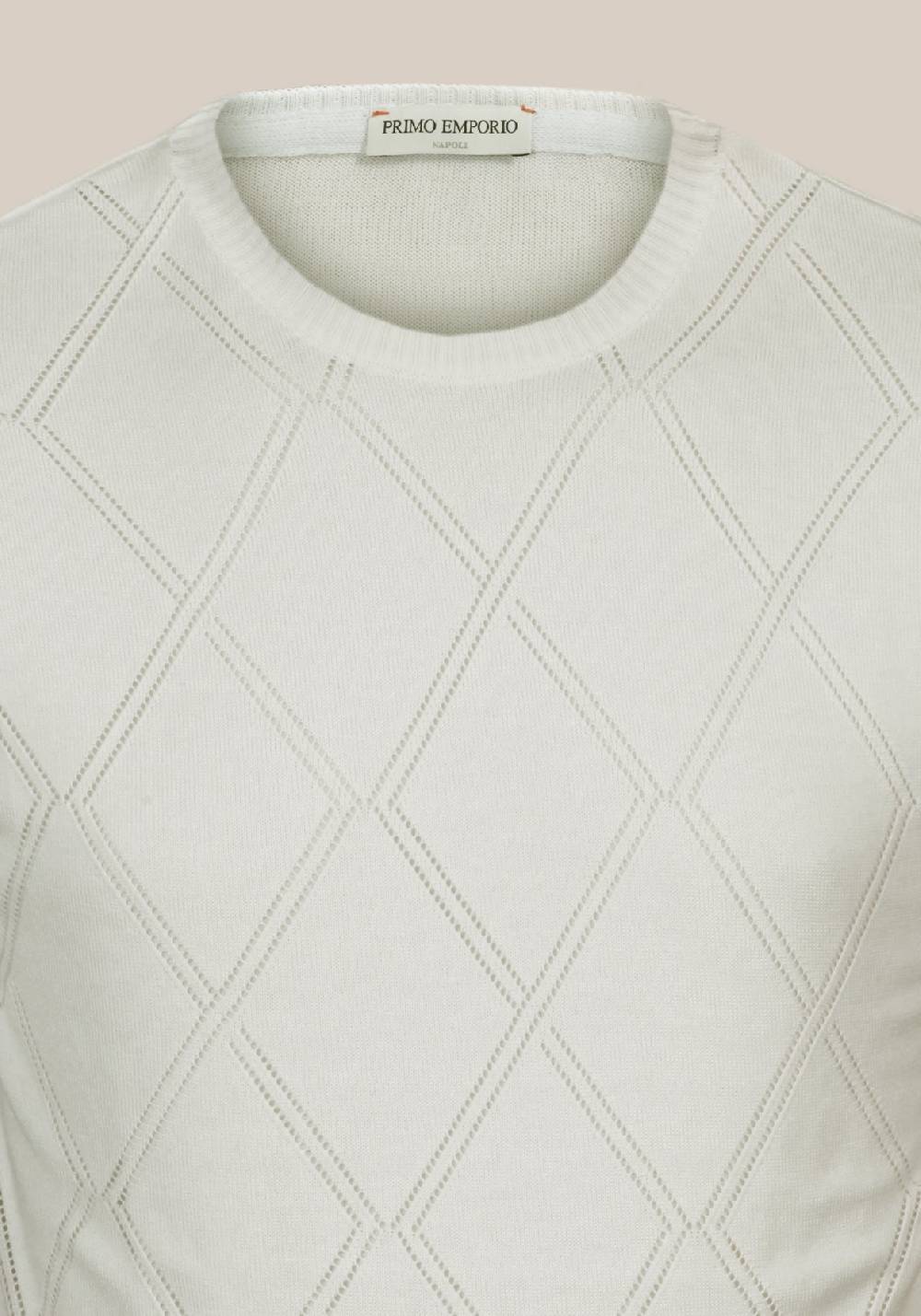 Primo Emporio Maglia giro collo con rombi Negozio