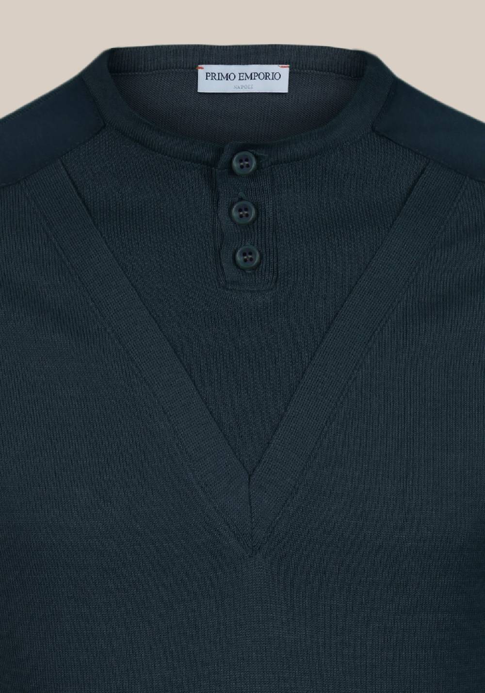 Primo Emporio Maglia in cotone con Bottoni In Saldo