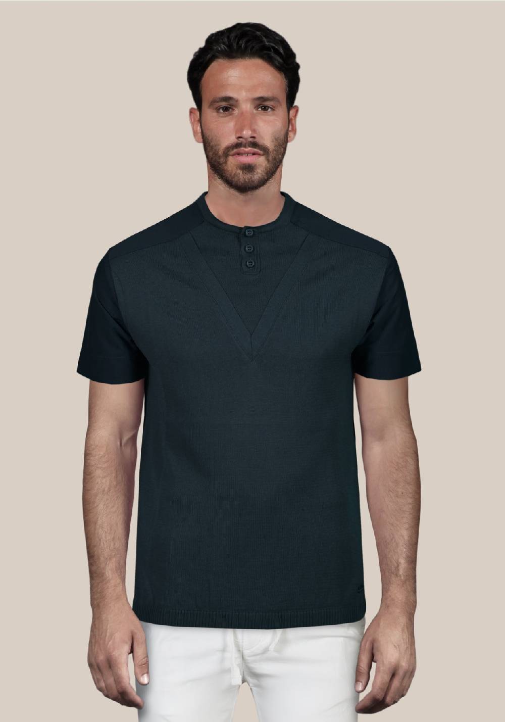 Primo Emporio Maglia in cotone con Bottoni In Saldo