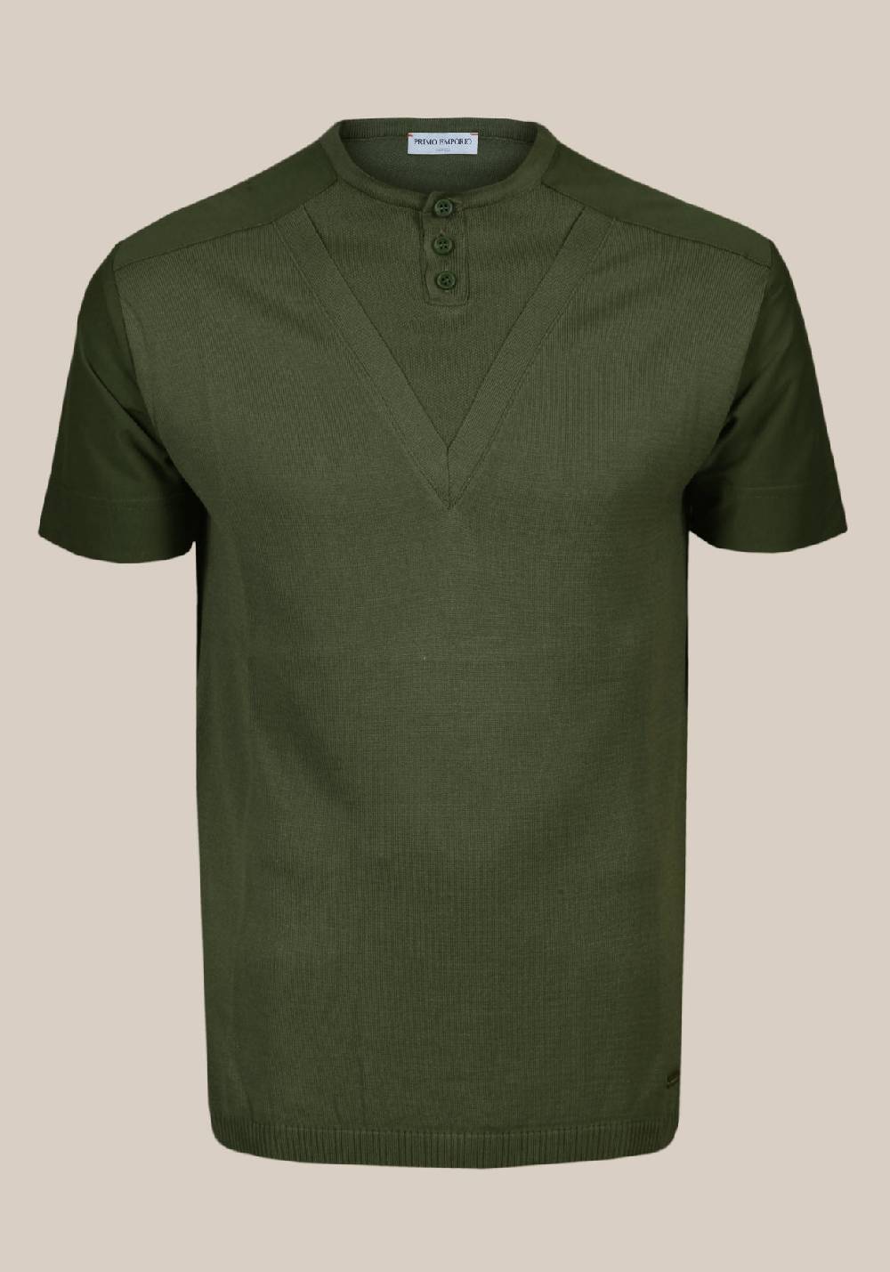 Primo Emporio Maglia in cotone con Bottoni Nuova