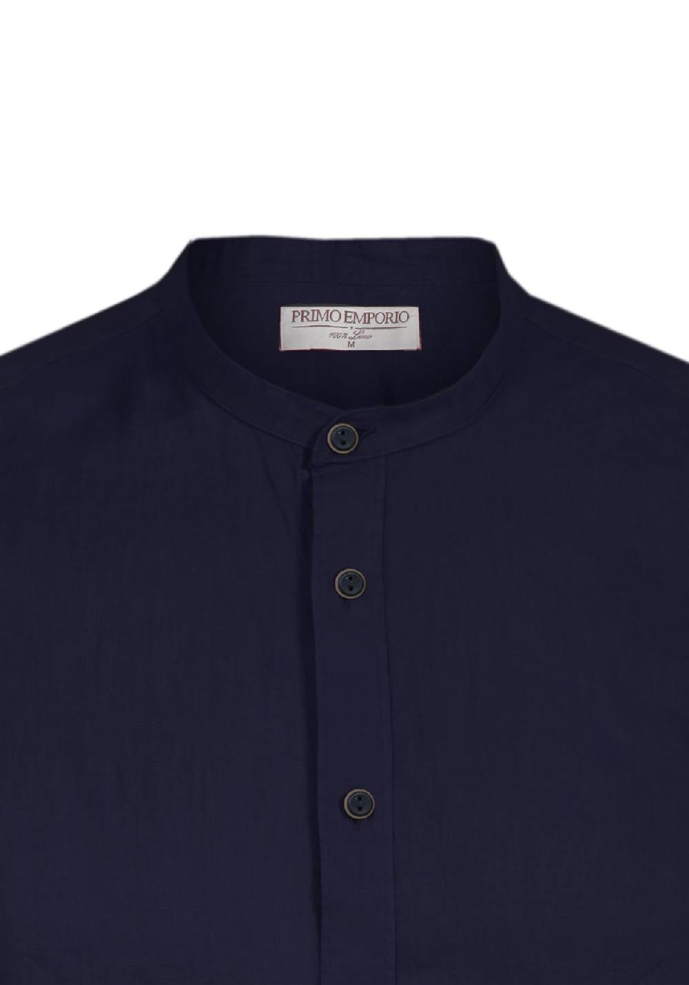 Primo Emporio Camicia di Lino Coreana Mezza Manica - Blue 2025