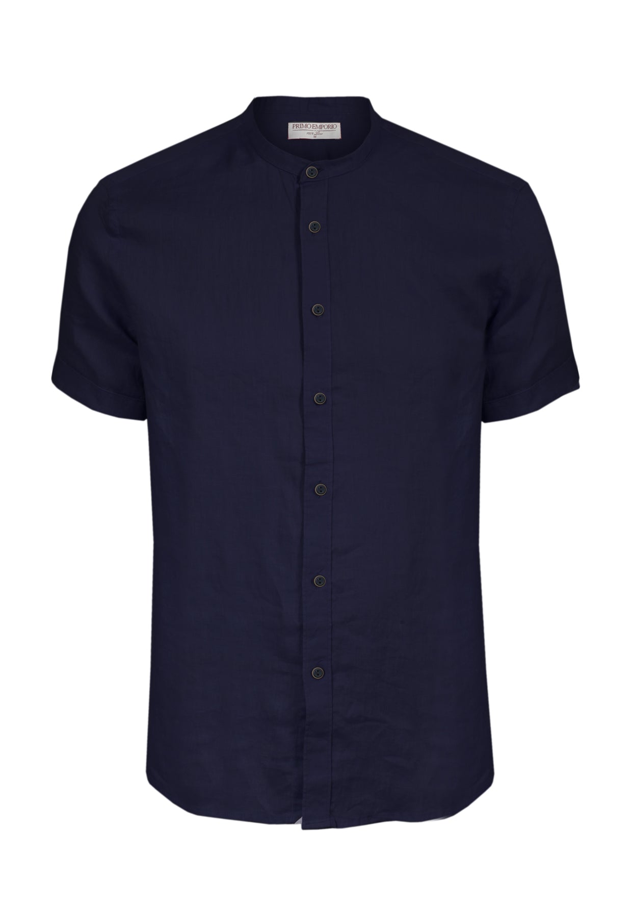 Primo Emporio Camicia di Lino Coreana Mezza Manica - Blue 2025