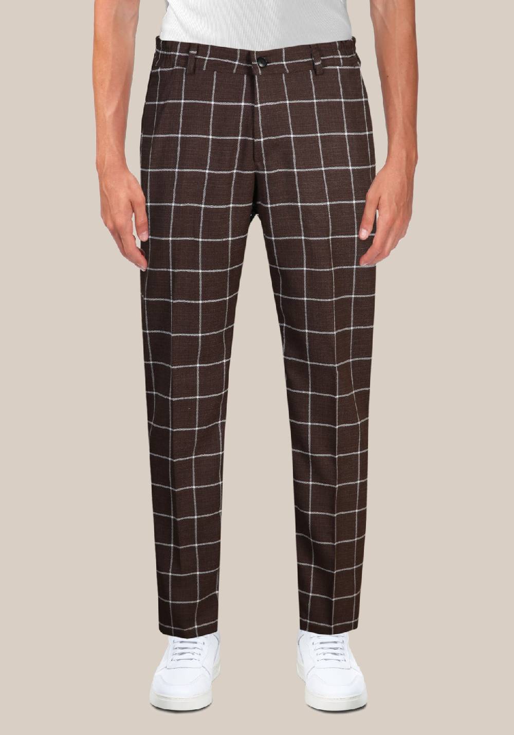Primo Emporio Pantalone in Cotone con quadro Grande Soddisfazione Garantita