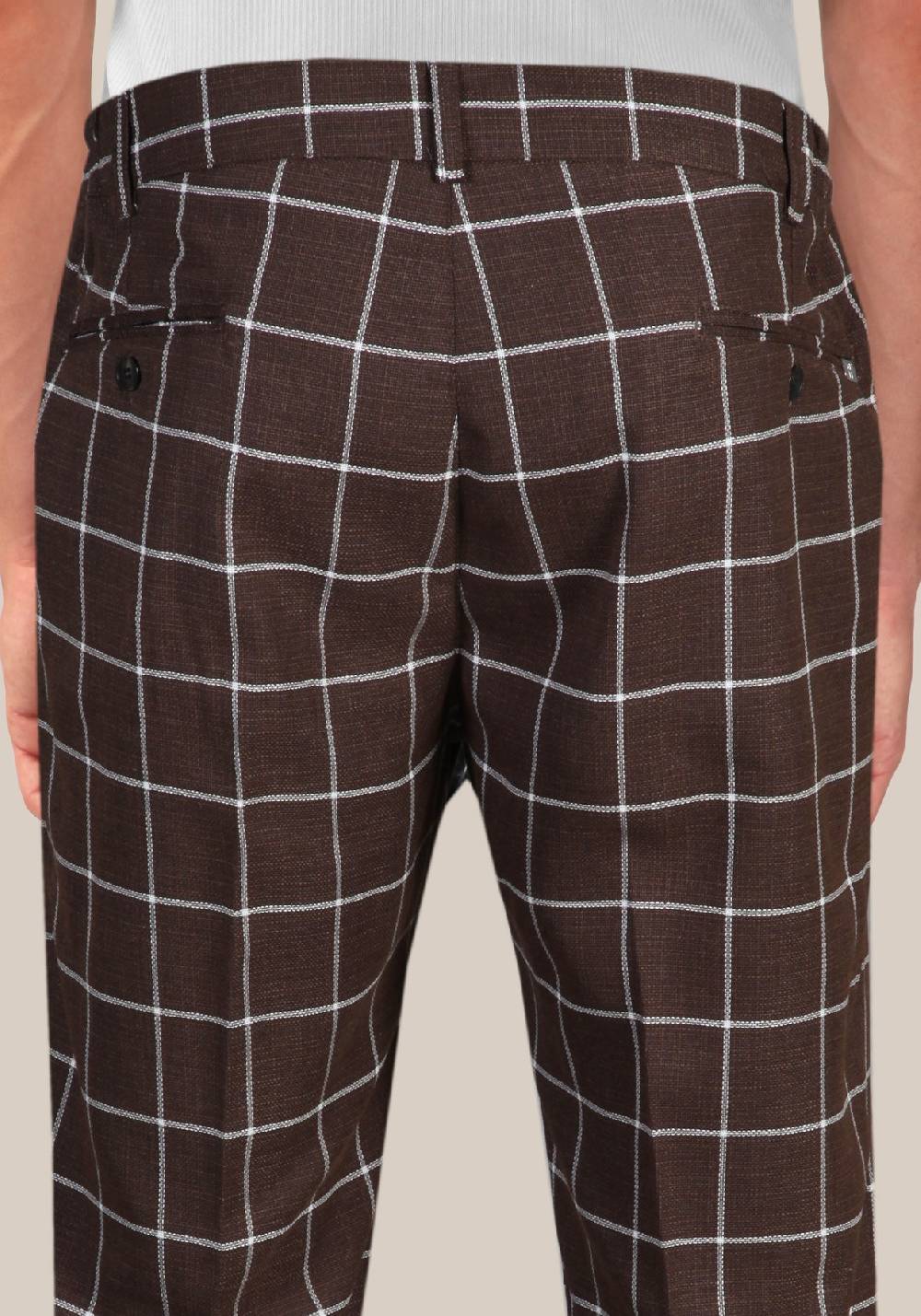 Primo Emporio Pantalone in Cotone con quadro Grande Soddisfazione Garantita