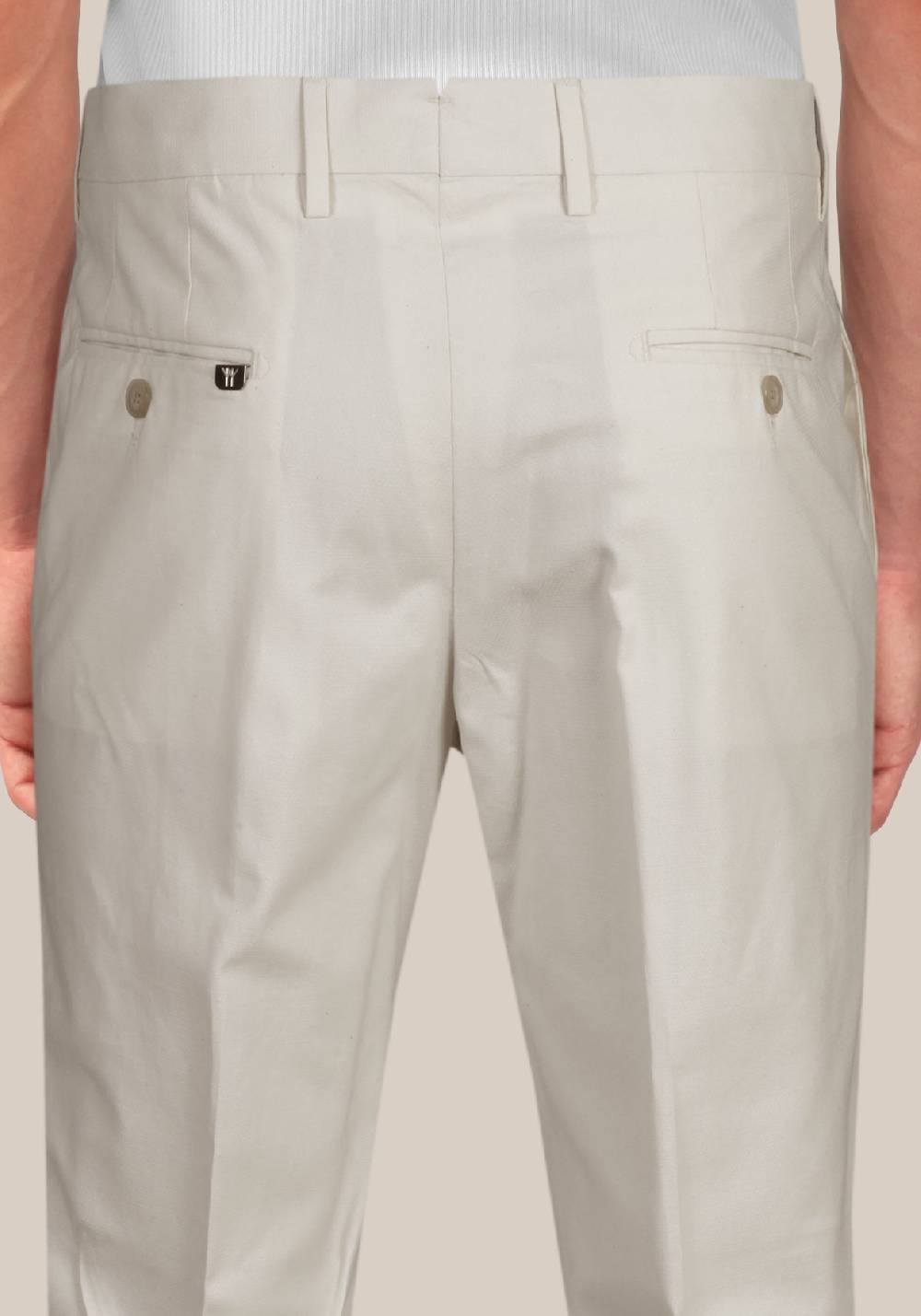 Primo Emporio Pantalone in Cotone Panna Qualità Garantita