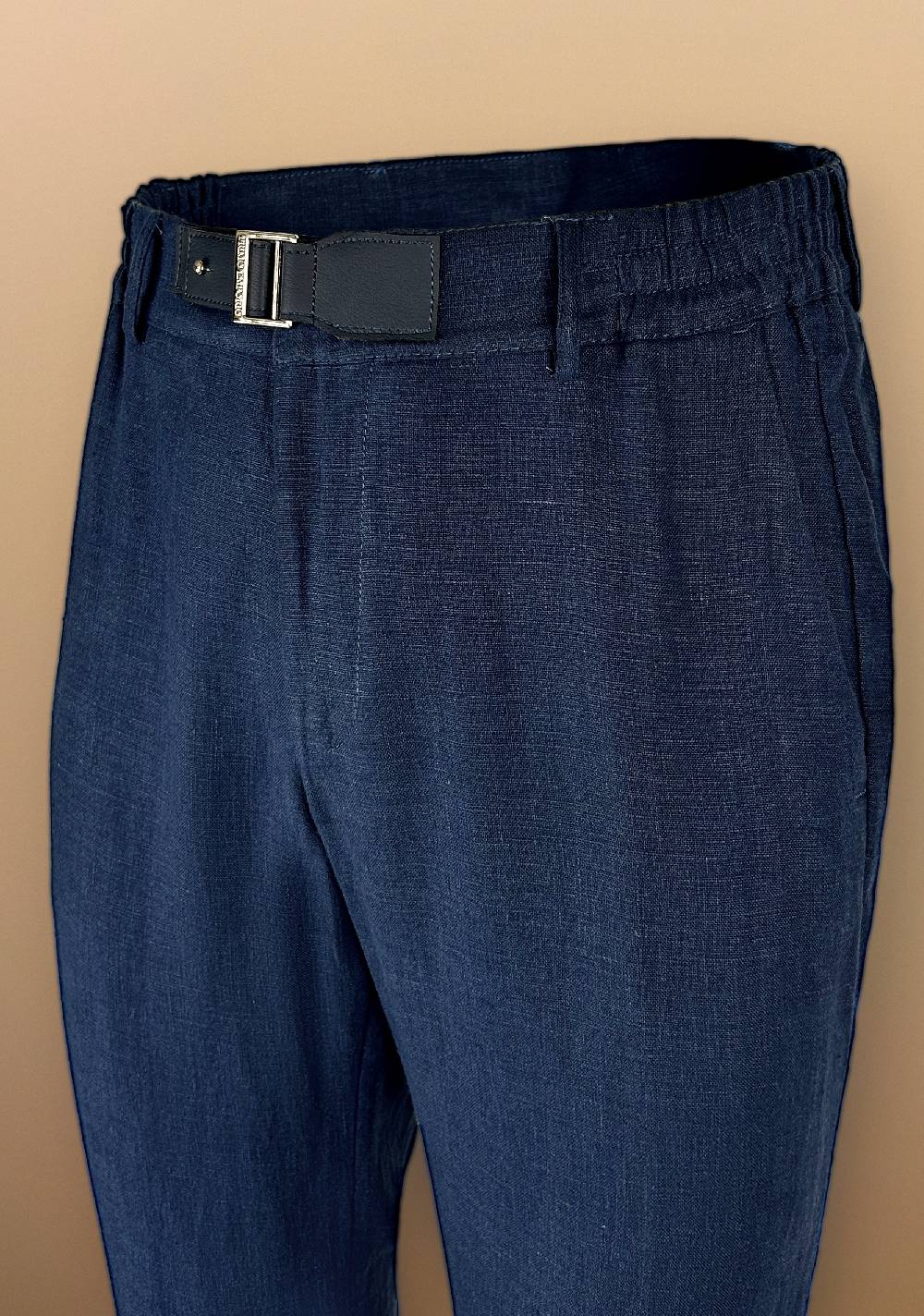 Primo Emporio Pantalone in Lino con cinturino in Ecopelle Consegna Veloce