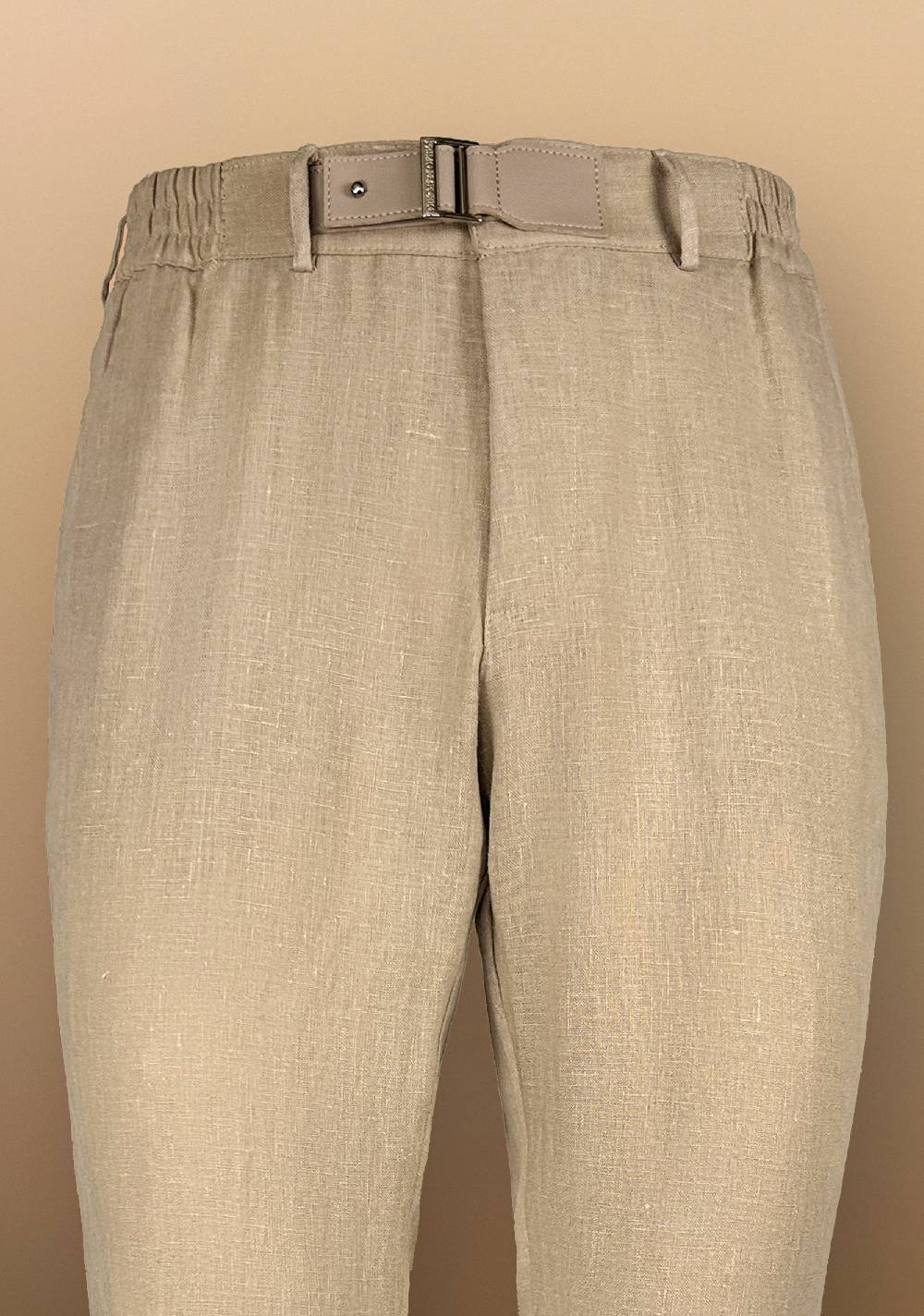Primo Emporio Pantalone in Lino con cinturino in Ecopelle Promozione Limitata