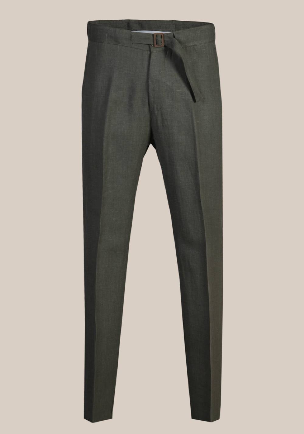 Primo Emporio Pantalone in lino con fibia Fino Al -60%