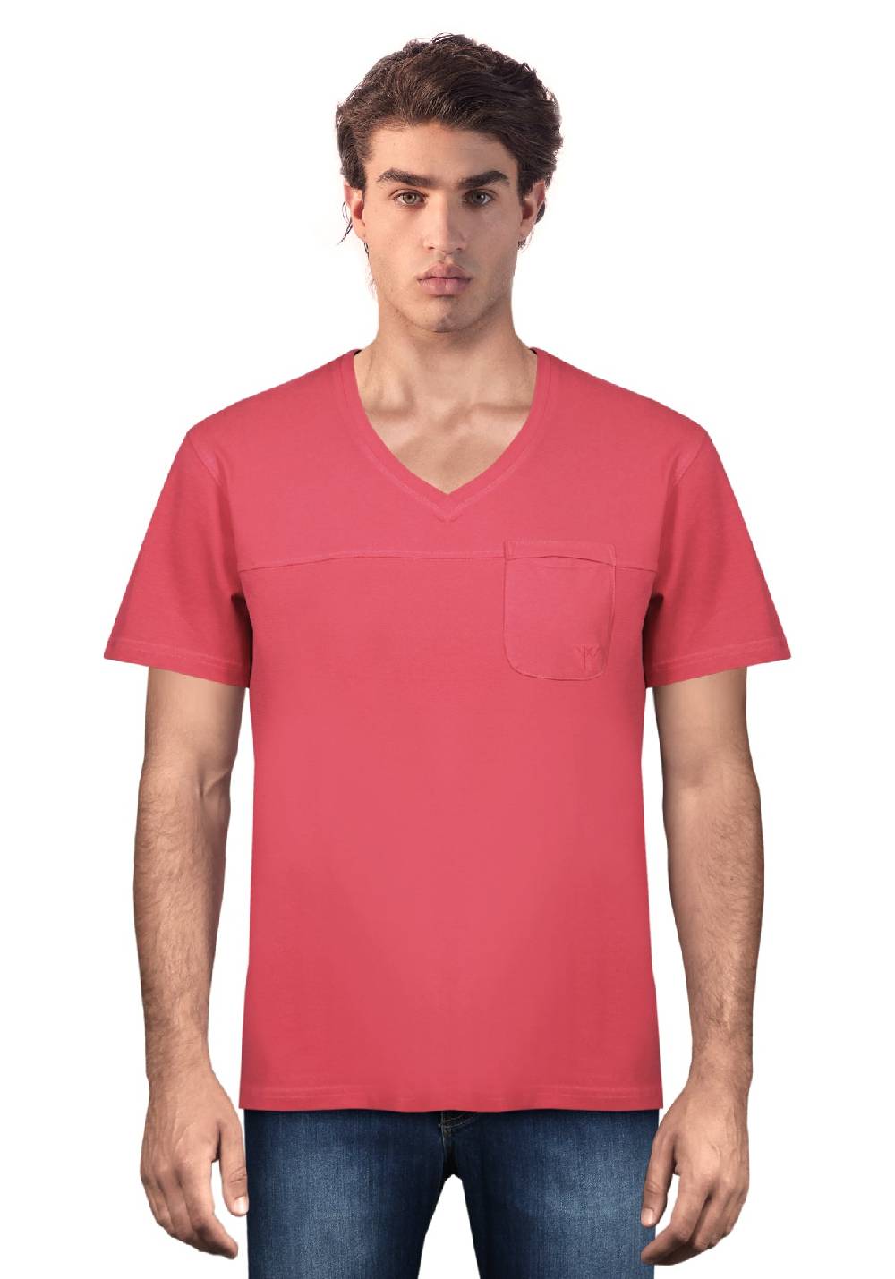 Primo Emporio T-shirt scollo a V con taschino Presa