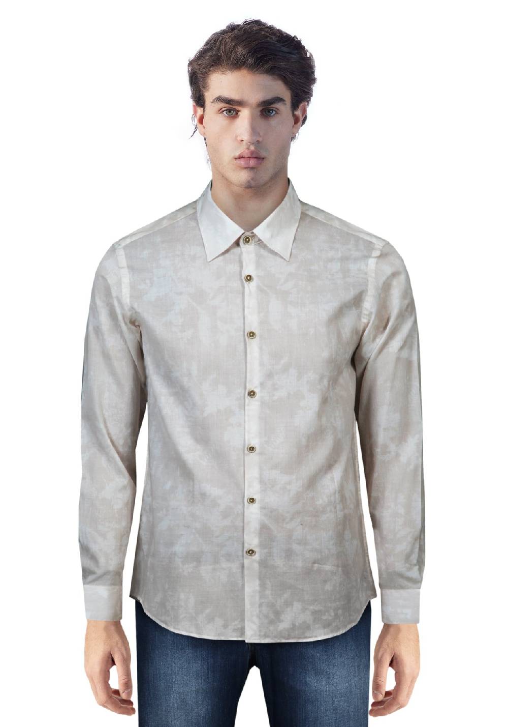 Primo Emporio Camicia in Cotone Fantasia astratta In Saldo