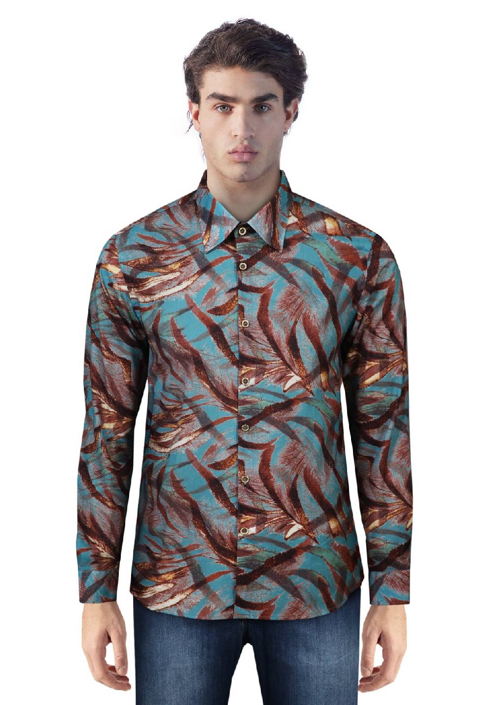 Primo Emporio Camicia in Cotone Fantasia Fiori Moda