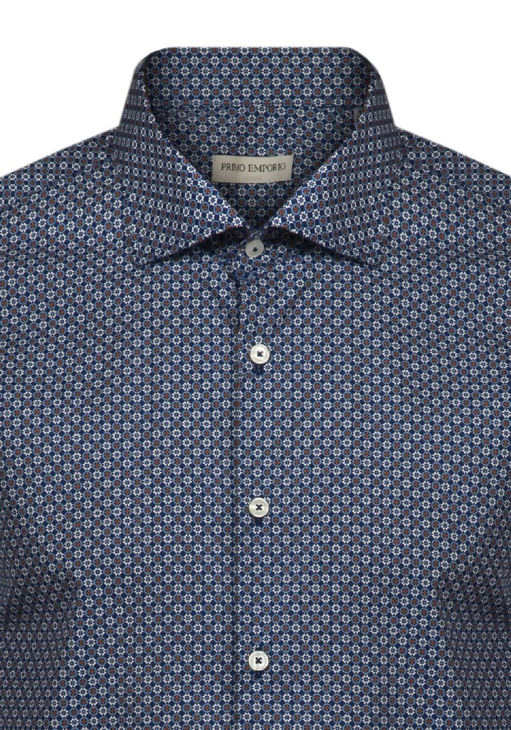 Primo Emporio Camicia in Cotone Micro-Fantasia Italy