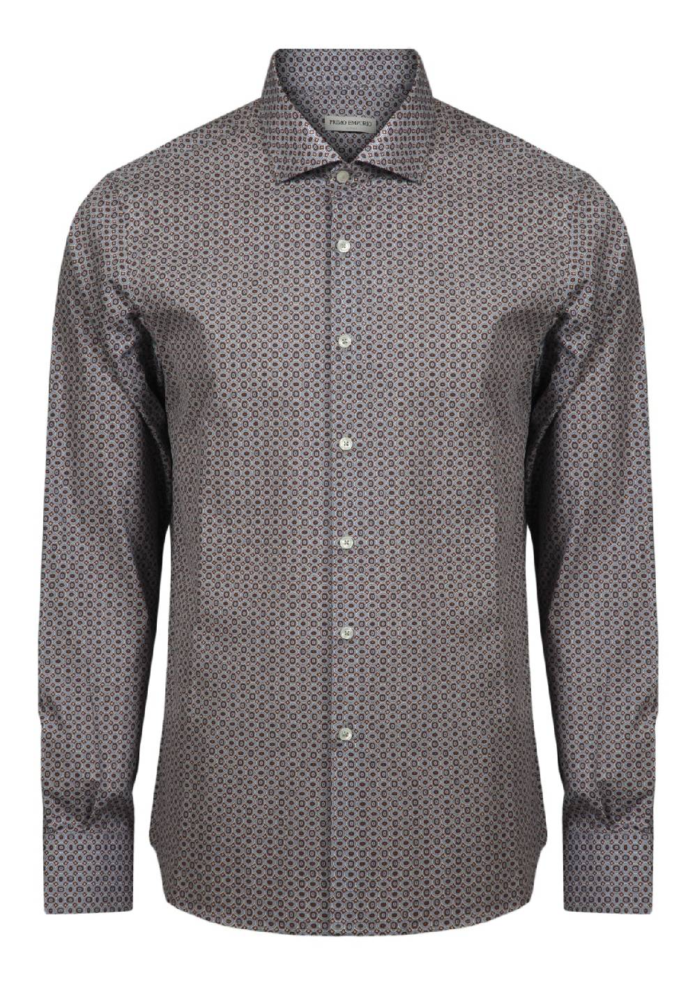 Primo Emporio Camicia in Cotone Micro-Fantasia Italia