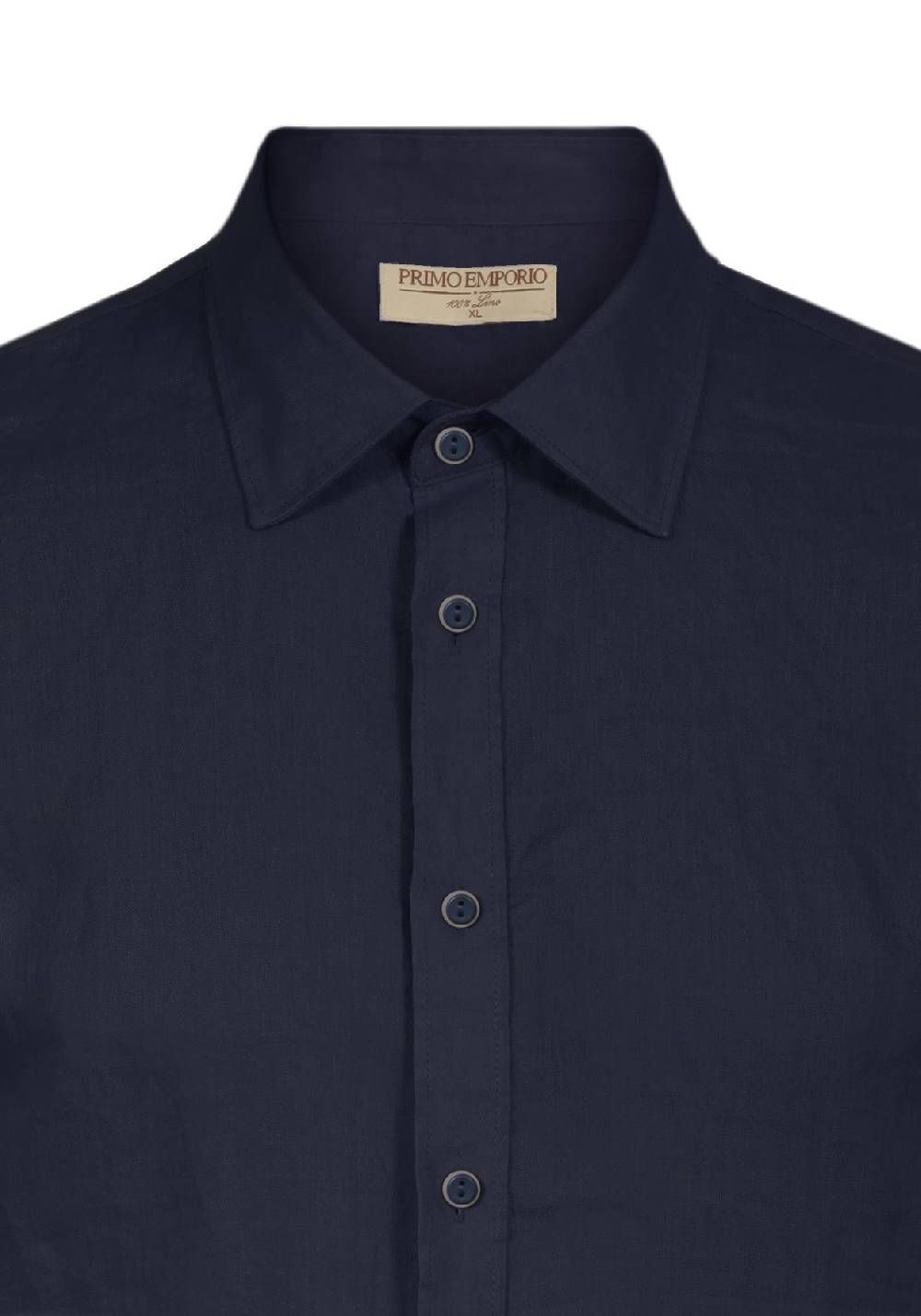 Primo Emporio Camicia Lino Mezza Manica - Blue Sottocosto