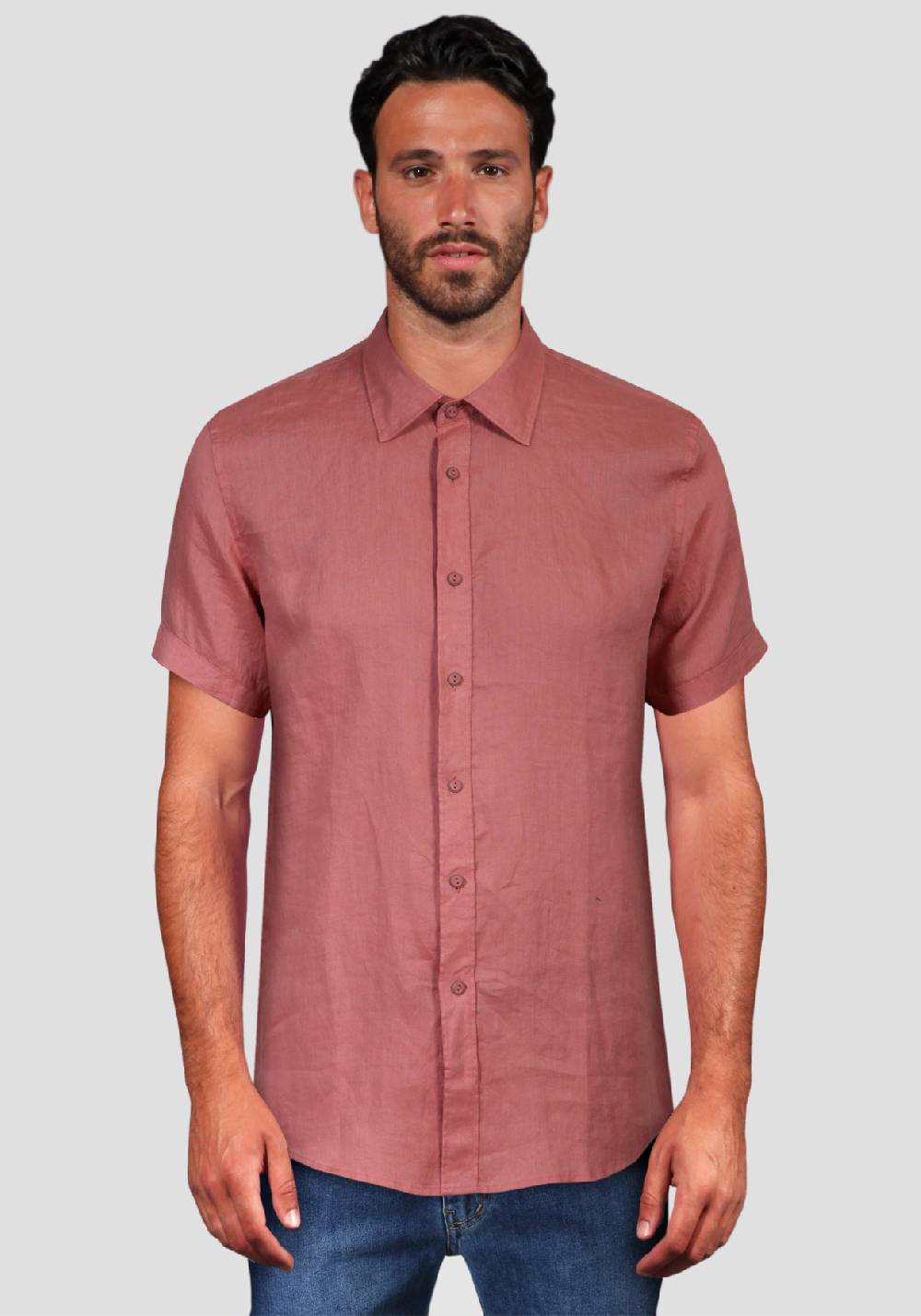 Primo Emporio Camicia Lino Mezza Manica - Mattone Convenienza