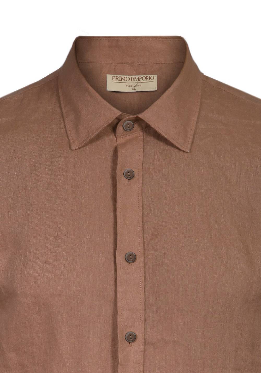 Primo Emporio Camicia Lino Mezza Manica - Tabacco Novità
