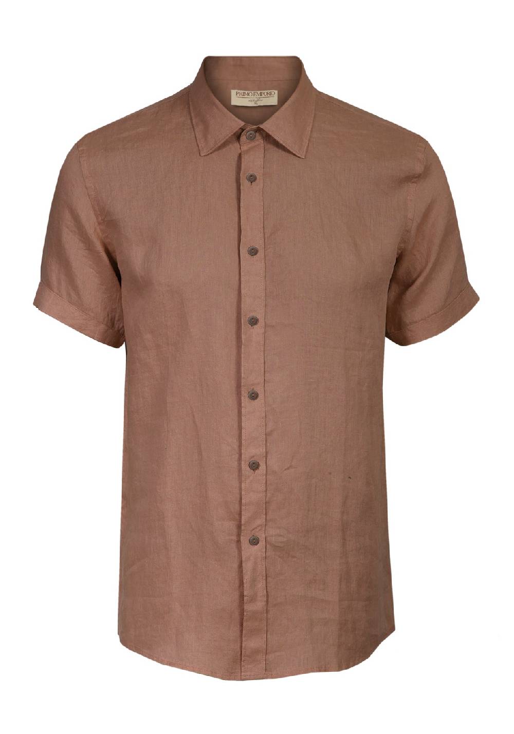 Primo Emporio Camicia Lino Mezza Manica - Tabacco Novità