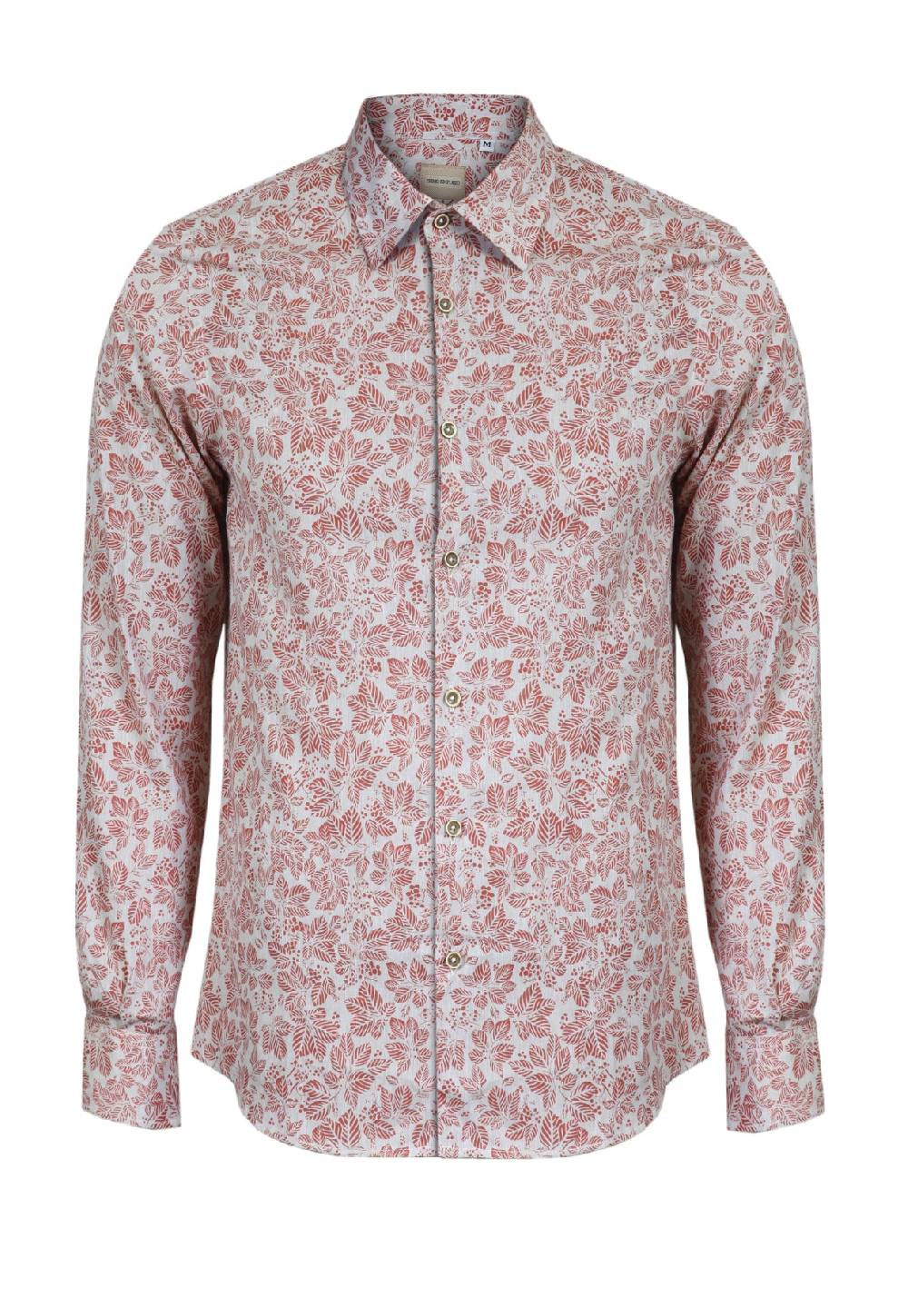 Primo Emporio Camicia manica lunga collo Francese Stampa foglie Sconto
