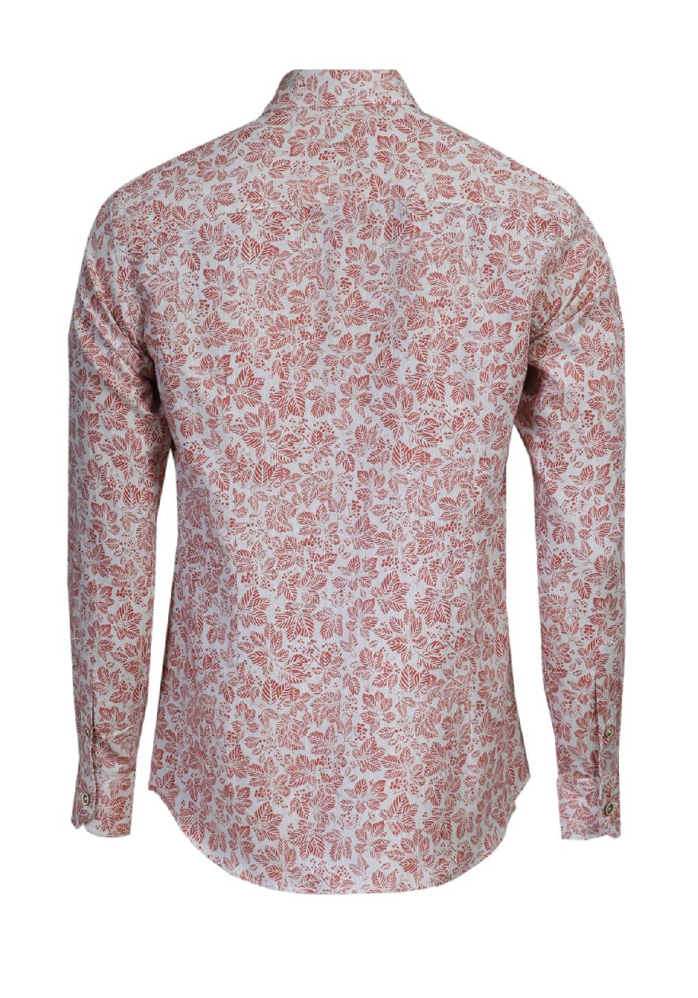 Primo Emporio Camicia manica lunga collo Francese Stampa foglie Sconto